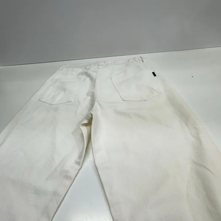 Saint Laurent Paris Saint Laurent White Cotton Straight Jeans for Women -2507 Size 27" / US 4 / IT 40 - 5 Thumbnail