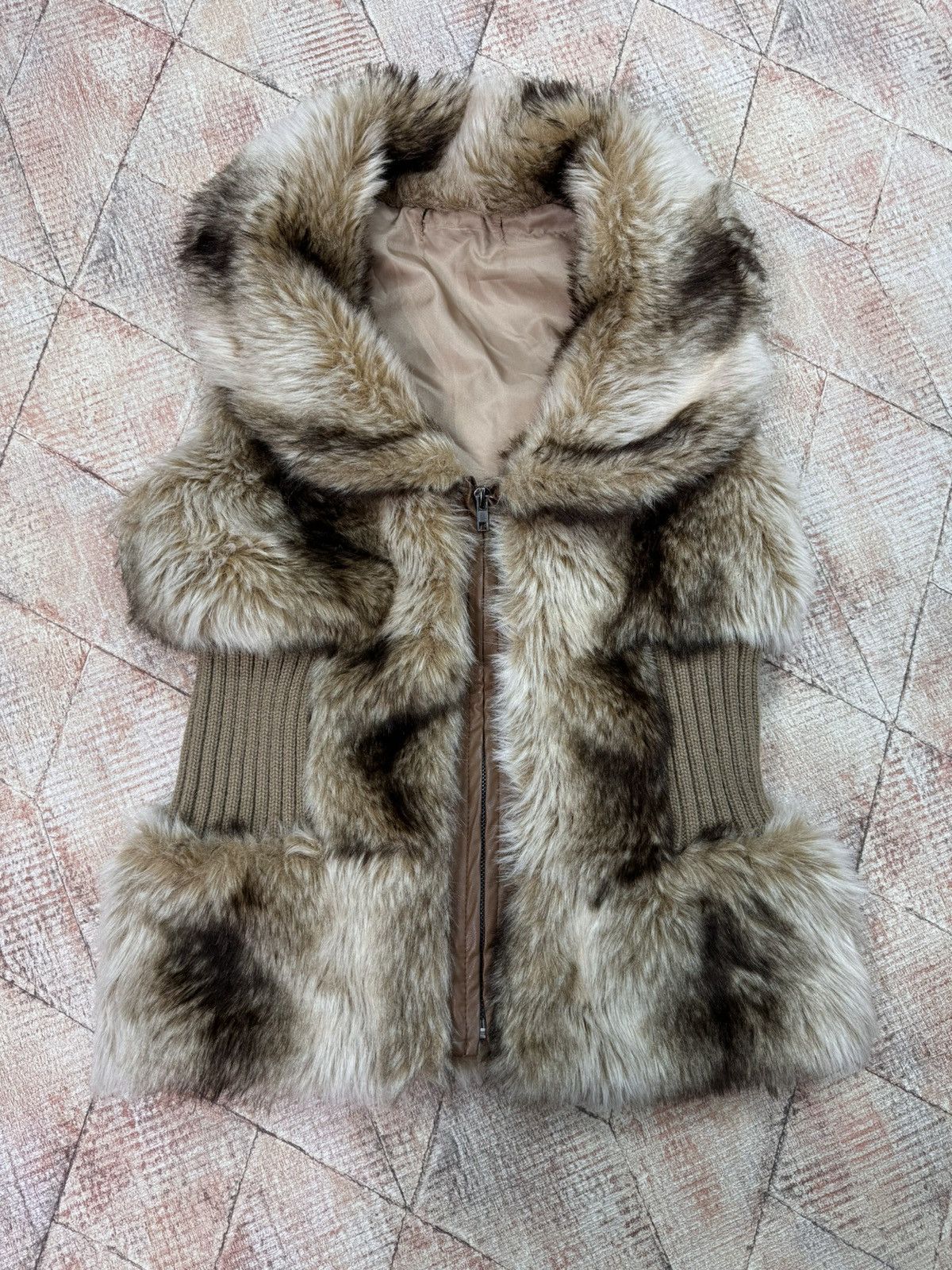 Vintage Vintage Faux Fur Vest Avant Garde Y2K Glamour Coquette style Size L / US 10 / IT 46 - 5 Thumbnail