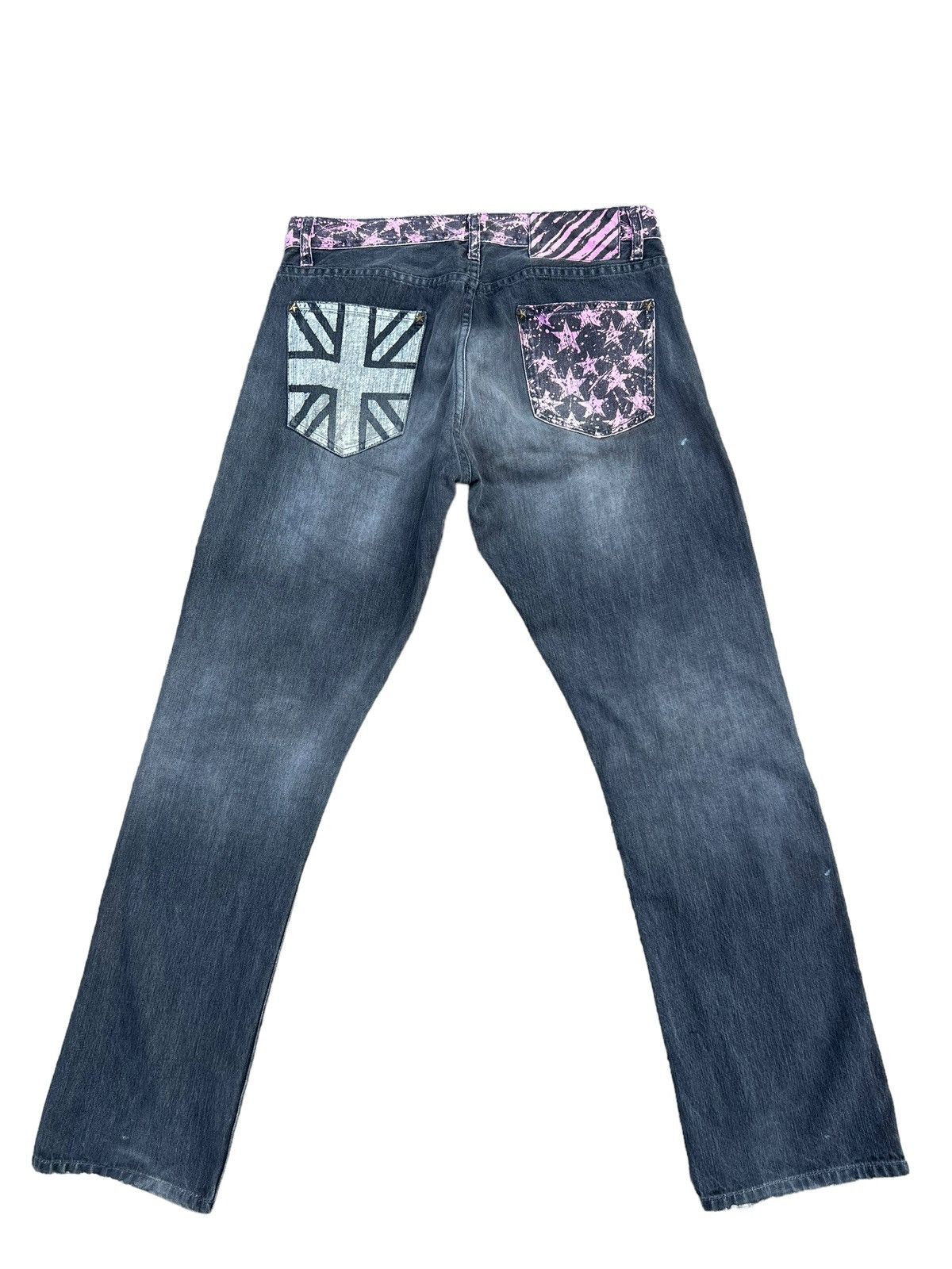 Designer ALGONQUINS Japan Distressed Punk Design Poem Denim Size US 32 / EU 48 - 2 Thumbnail