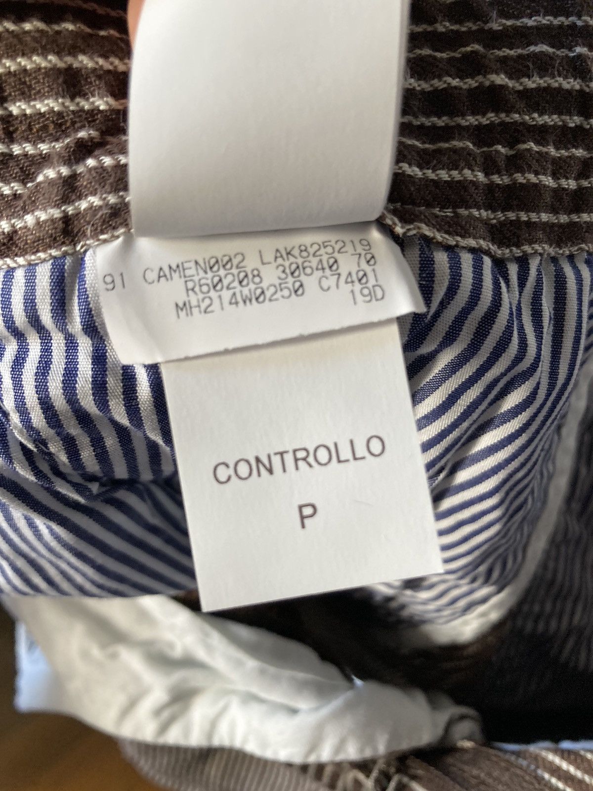 Brunello Cucinelli Brunello Cucinelli Brown Striped 100% Linen Shorts Size US 34 / EU 50 - 6 Thumbnail