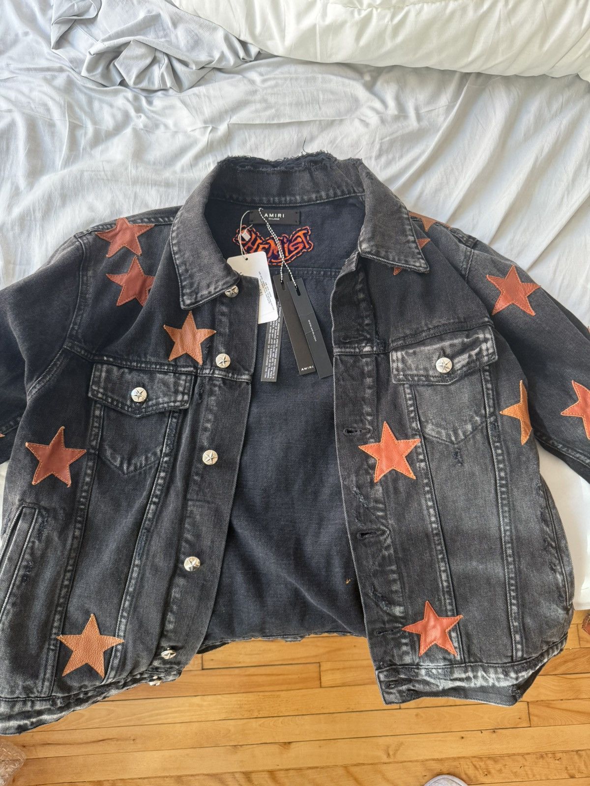 Amiri Chemist star-appliqué denim jacket Size US XXL / EU 58 / 5 - 4 Thumbnail