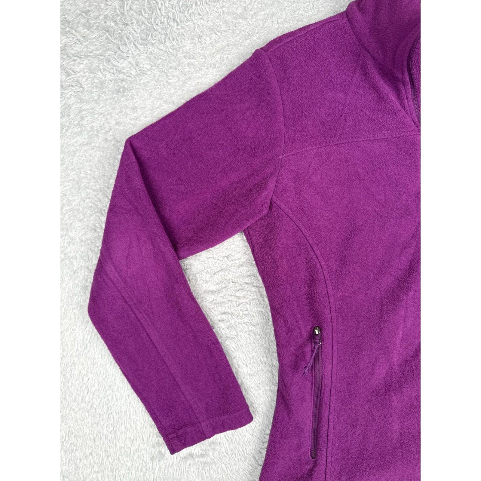 Vintage Columbia Jacket Womens M Purple Fleece Full Zip Pockets Outdoor Warm Hiking Size M / US 6-8 / IT 42-44 - 3 Thumbnail