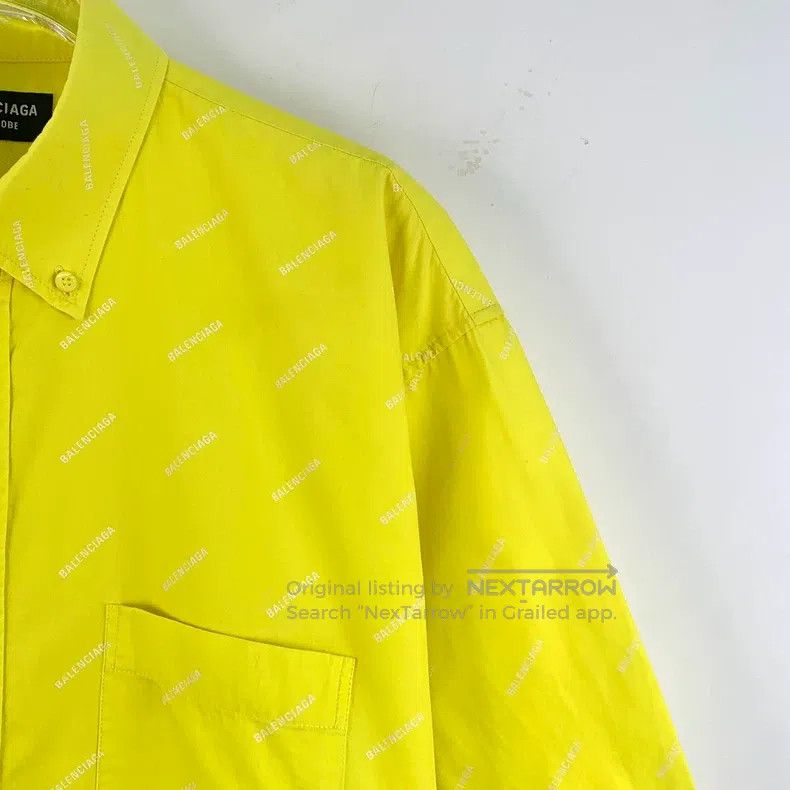 Balenciaga Balenciaga size 37 Yellow Logo Letter Barrage Print Cotton Size US S / EU 44-46 / 1 - 3 Thumbnail