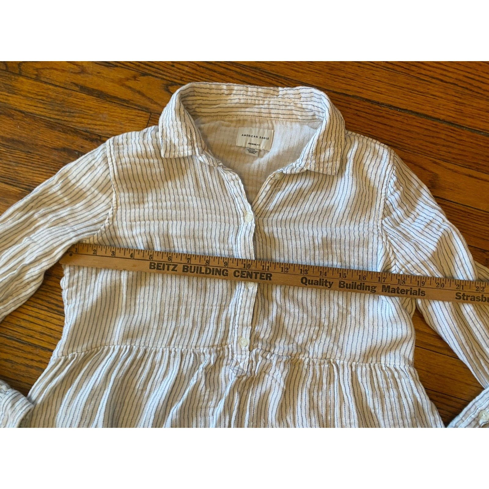 American Eagle Outfitters American Eagle Peasant Top Womens M Jegging Fit Blouse Shirt Size M / US 6-8 / IT 42-44 - 4 Thumbnail