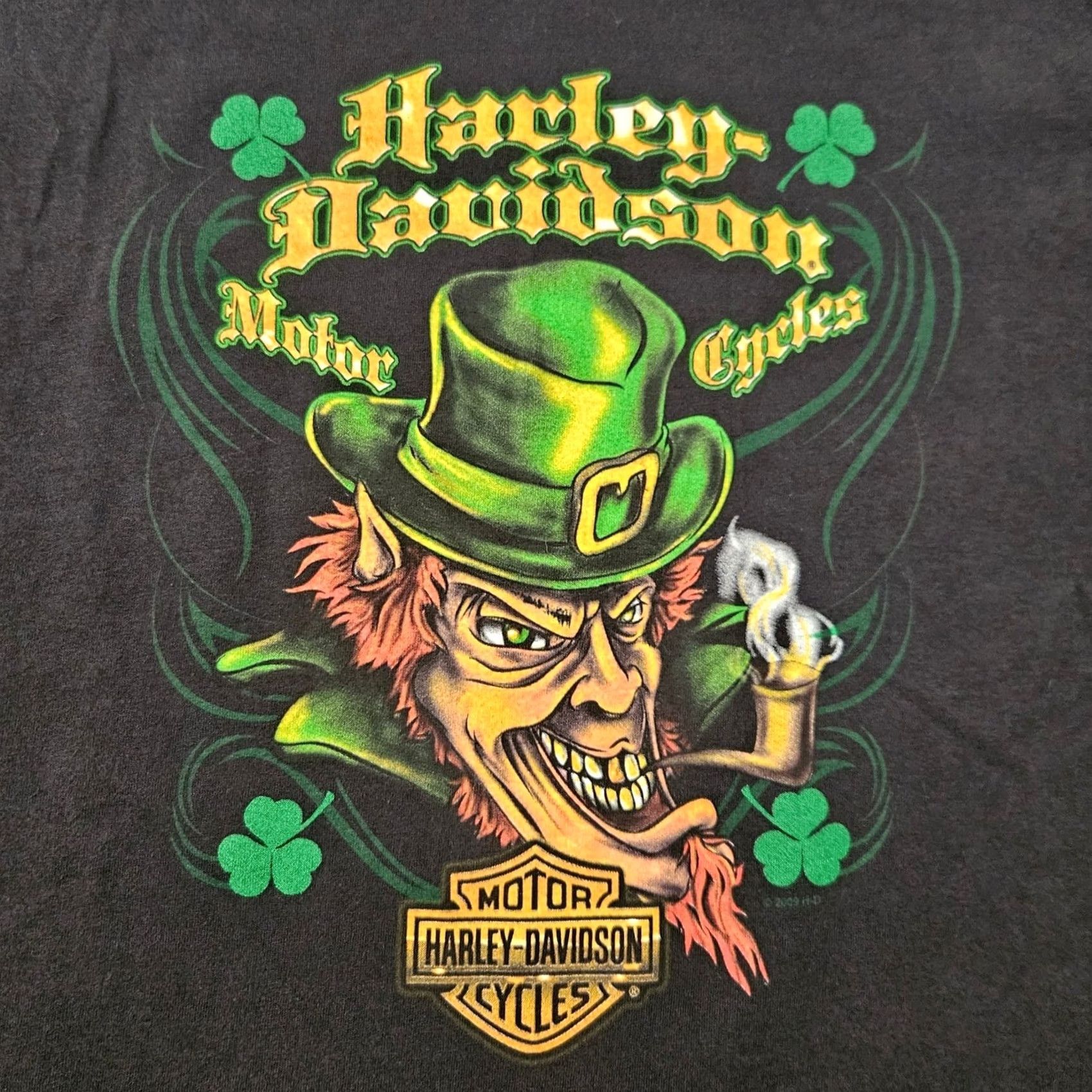 Harley Davidson Harley-Davidson Shirt Men Black L Size Large Vintage Seminole Leprechaun FL Dannery? Size US L / EU 52-54 / 3 - 3 Thumbnail