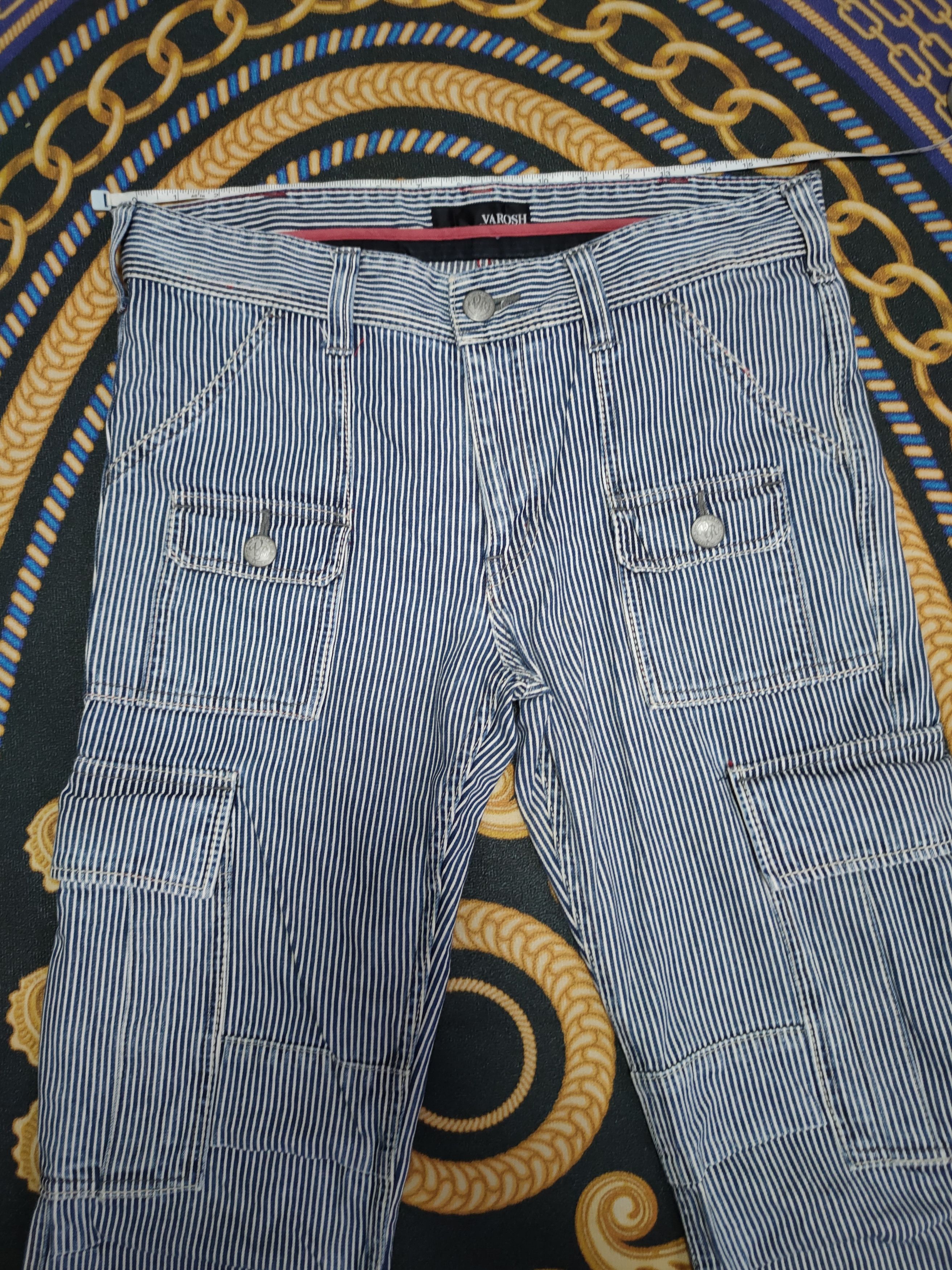 Vintage varosh stripe japan punk seditionaries cargo pants #S2904 Size US 33 - 2 Thumbnail
