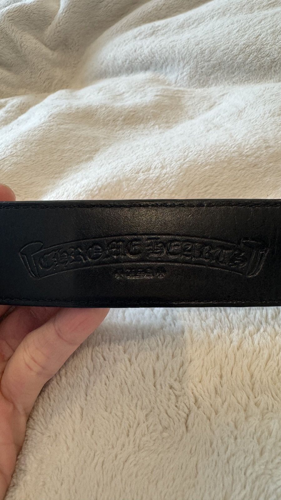 Chrome Hearts Chrome Hearts Silver Oval Keeper Buckle + Leather Belt Size 32 - 9 Thumbnail
