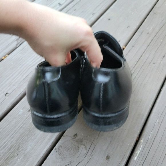 Mason's Vintage 60s Mason Shoes Black Leather Braided Vamp Moc Toe D Size US 11.5 / EU 44-45 - 5 Thumbnail