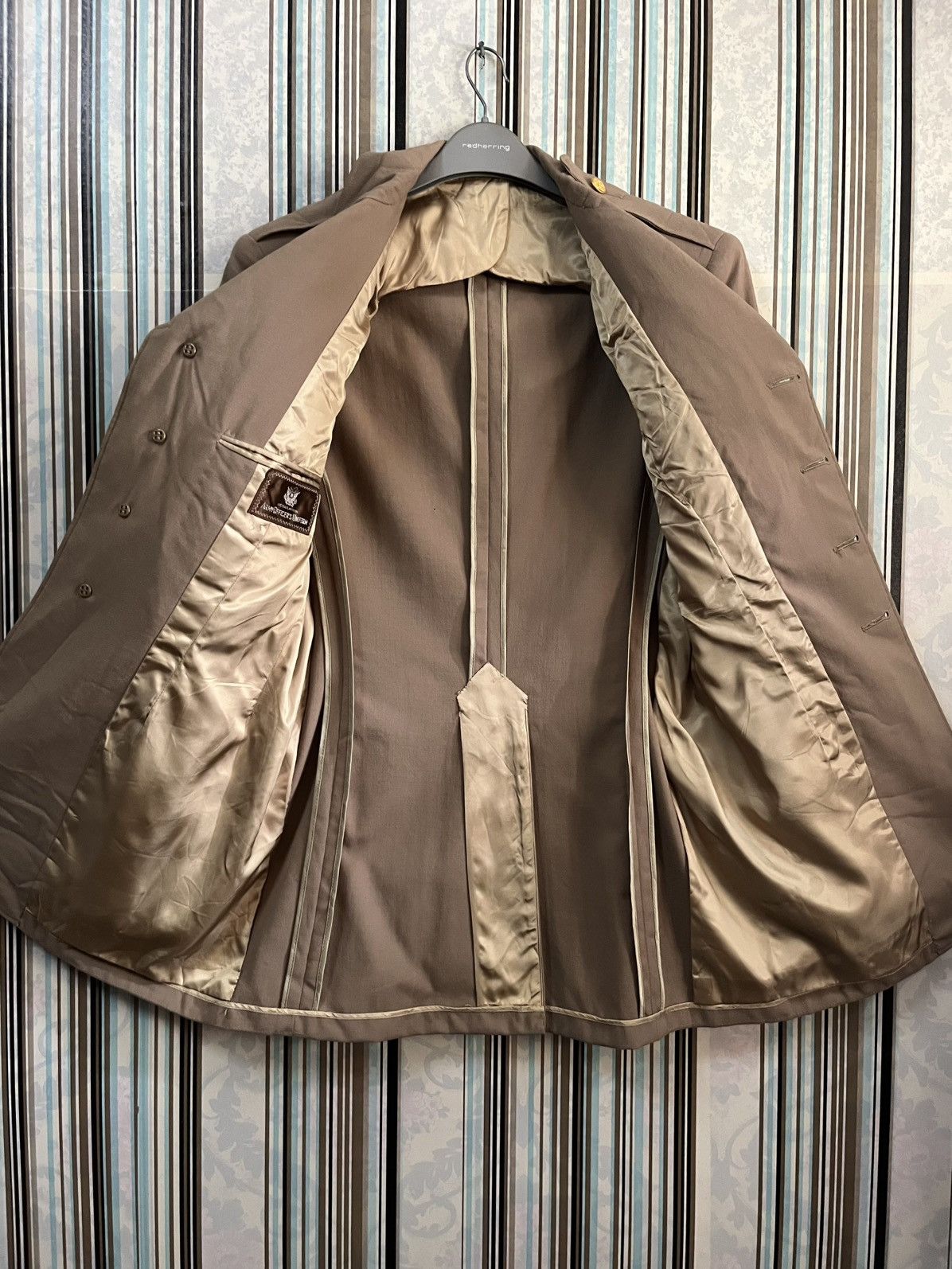 Vintage 1940s WW2 army uniform khaki tunic deadstock #I2 Size 36S - 3 Thumbnail