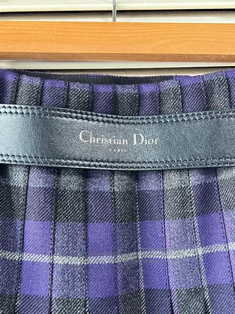 Dior Dior Plaid pleated skirt Size 24" / US 00 / IT 34 - 5 Thumbnail