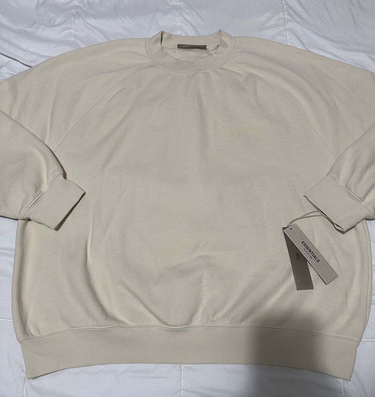 image of Essentials Fear Of God Cream Crewneck, Men's (Size XL)