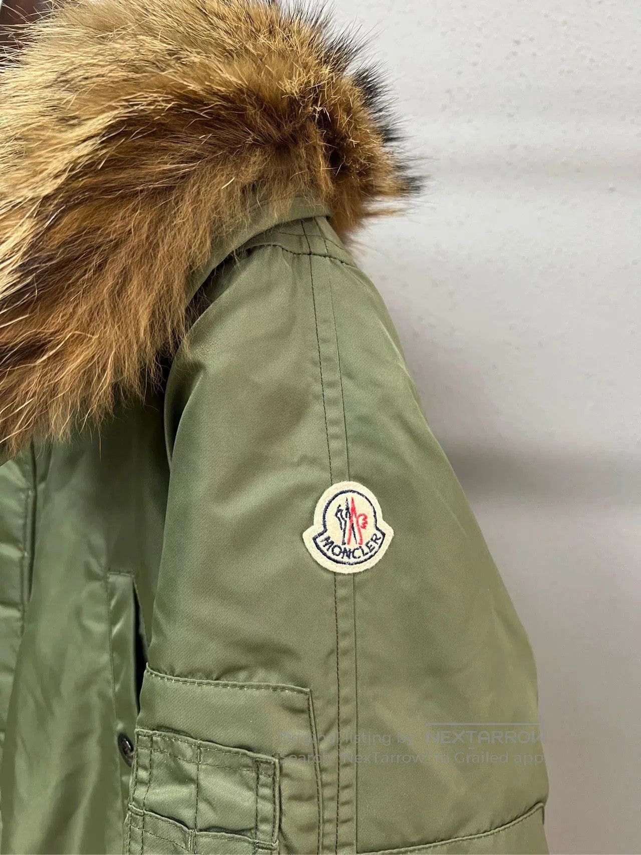 Moncler moncler green fur collar down jacket. Size US M / EU 48-50 / 2 - 3 Thumbnail