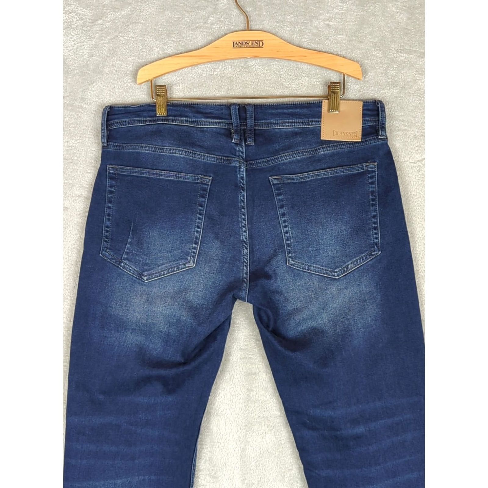 Vintage BLANKNYC Men's Wooster Slim Fit Jeans Size 34 dark wash stretch Straight leg Size US 34 / EU 50 - 4 Thumbnail