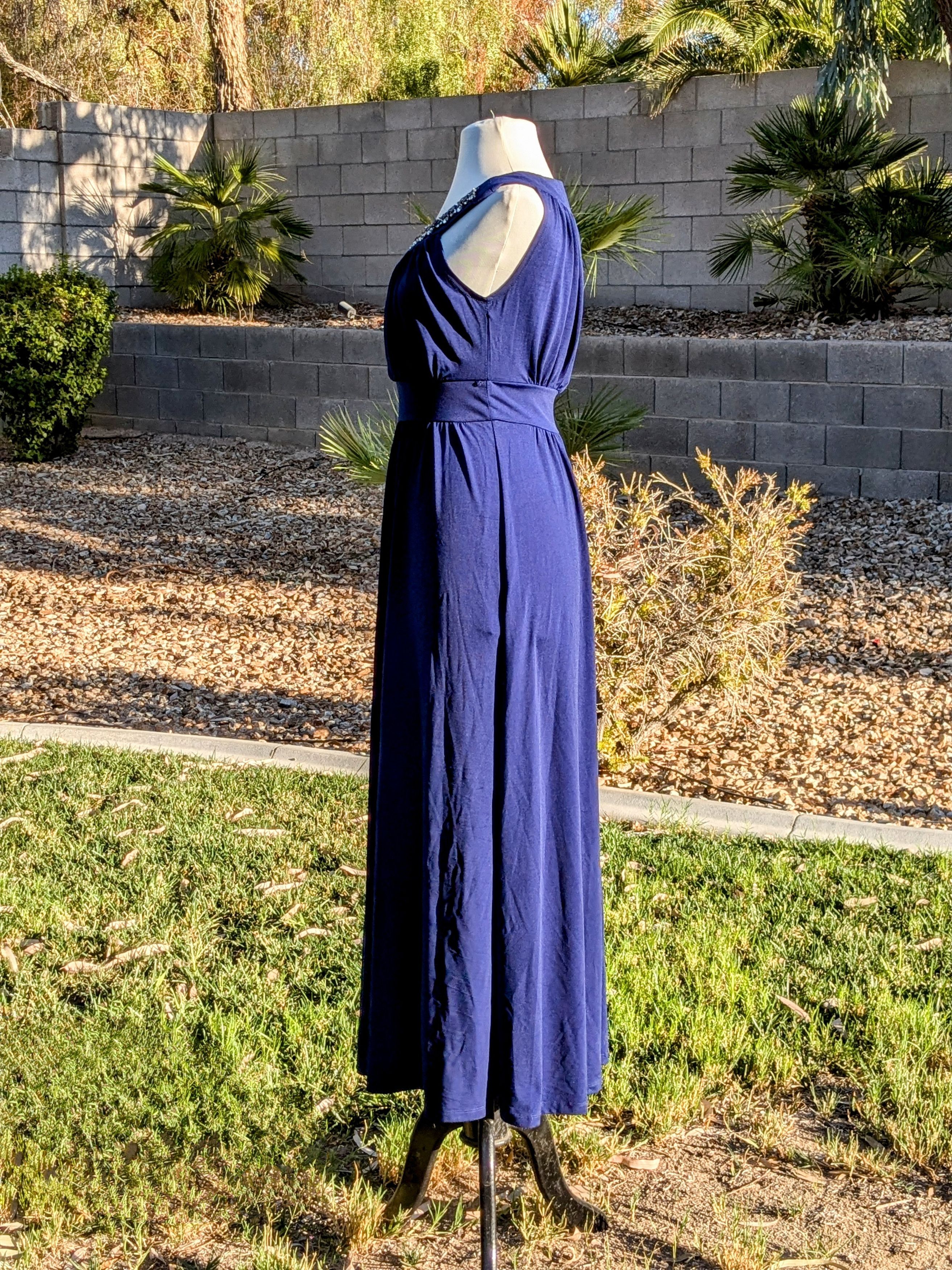 Designer Sandiva Sleeveless Long Maxi Dress MISSING 1-JEWEL Size S / US 4 / IT 40 - 4 Thumbnail