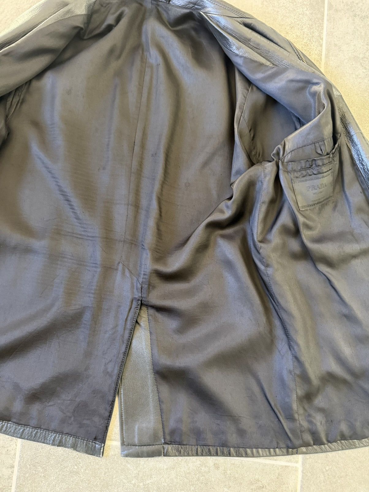 Prada Prada Leather Coat Size US M / EU 48-50 / 2 - 20 Thumbnail