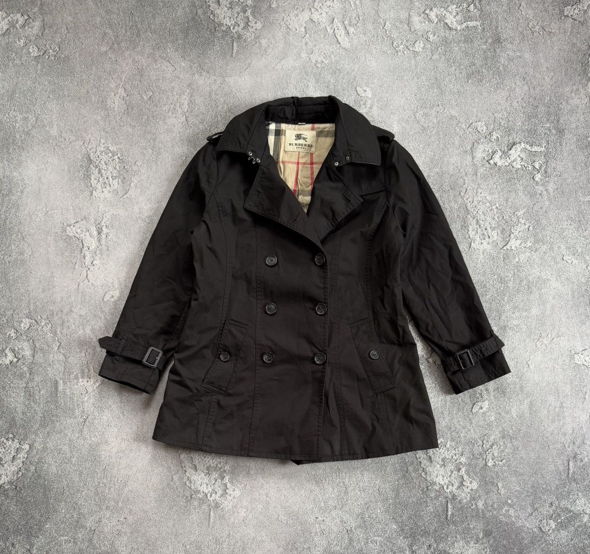 Burberry × Burberry Prorsum Burberry London L black double breasted trench coat jacket Size L / US 10 / IT 46 - 6 Thumbnail
