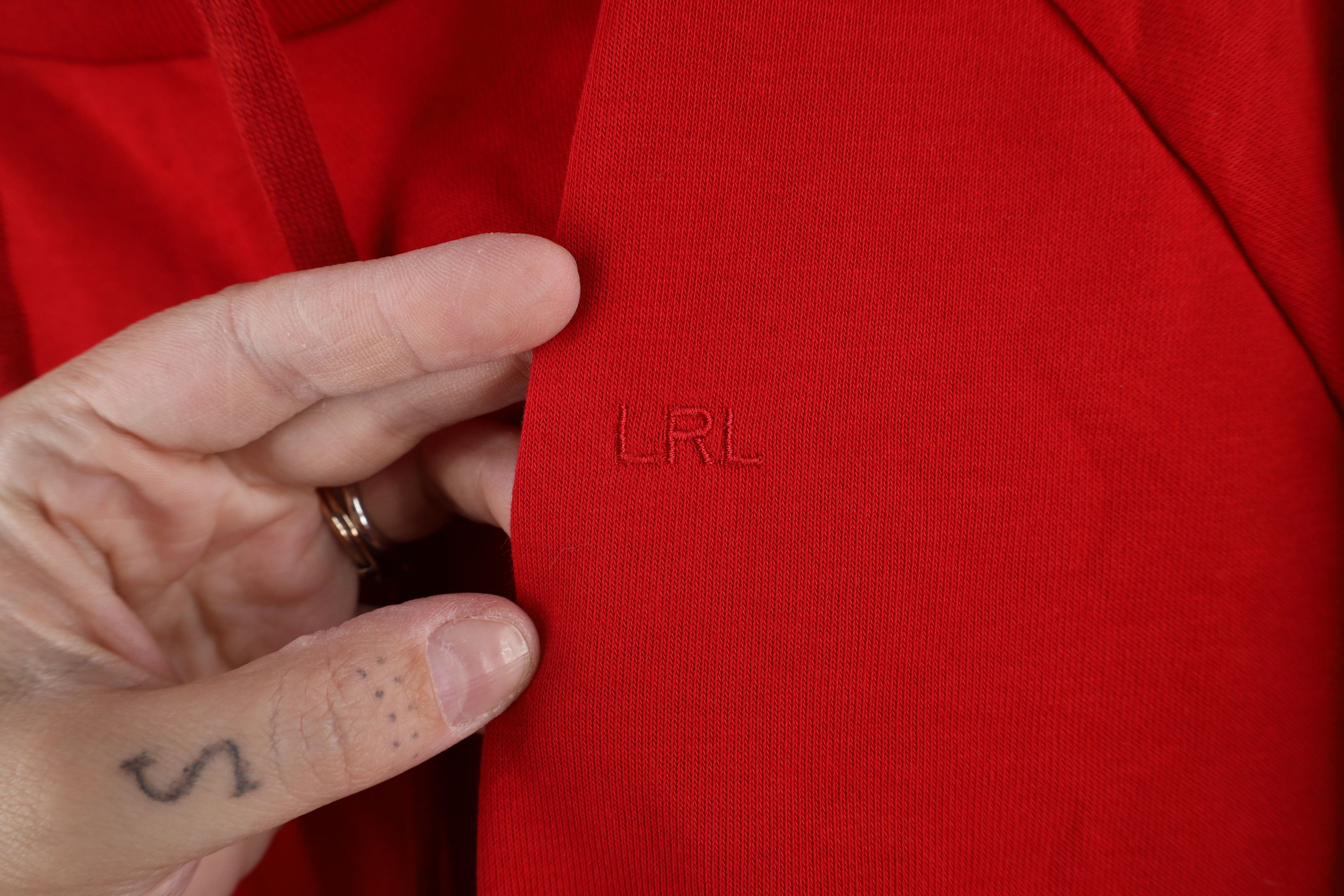 Ralph Lauren × Vintage Vintage Ralph Lauren Tie Mock Neck Pullover Sweatshirt Red Size L / US 10 / IT 46 - 4 Thumbnail
