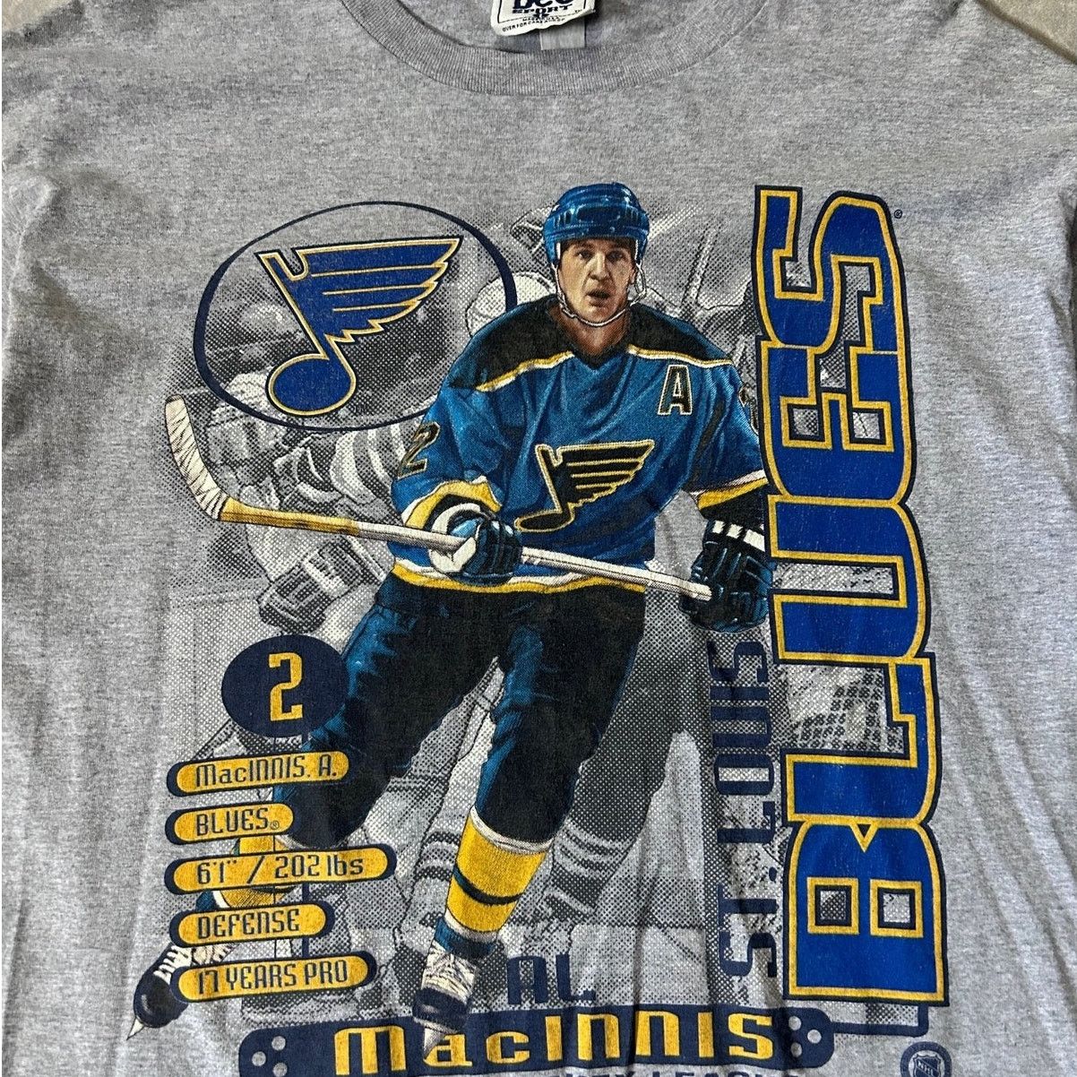 Other 90's Vintage Al MacInnis St. Louis Blues Grey T-Shirt -L Size US L / EU 52-54 / 3 - 2 Thumbnail