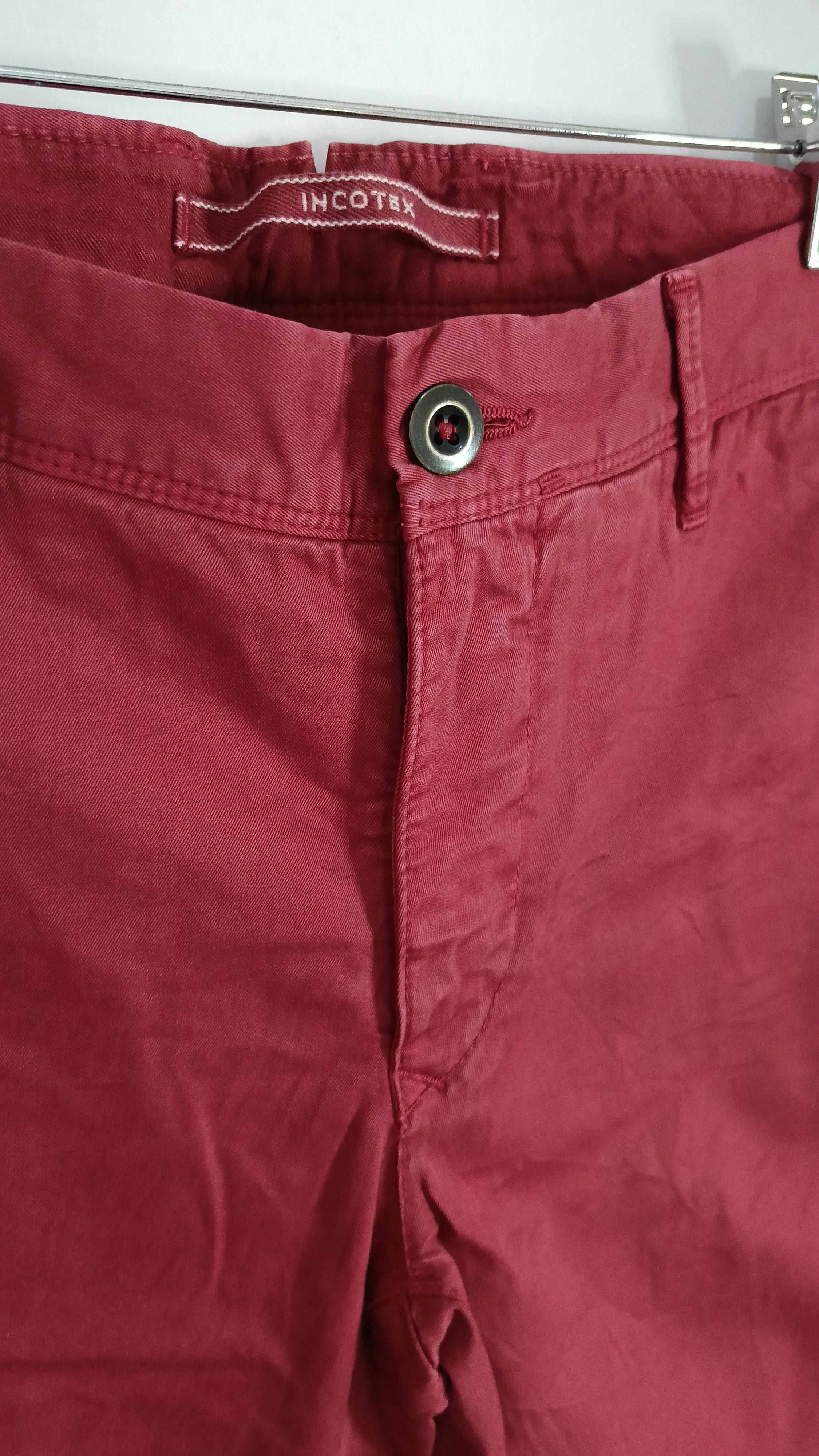Incotex Incotex Slacks chino red slim fit Romania pants 30x28.5 Size US 30 / EU 46 - 3 Thumbnail