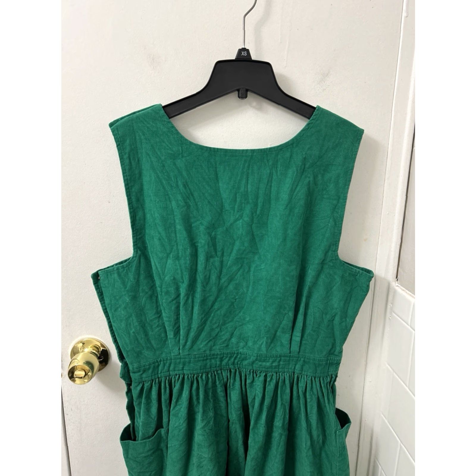 Vintage VINTAGE L.L. Bean Corduroy Jumper Dress Womens 16 Green Pinafore Made In USA Pockets Midi Dress Size XXL / US 16-18 / IT 52-54 - 7 Thumbnail