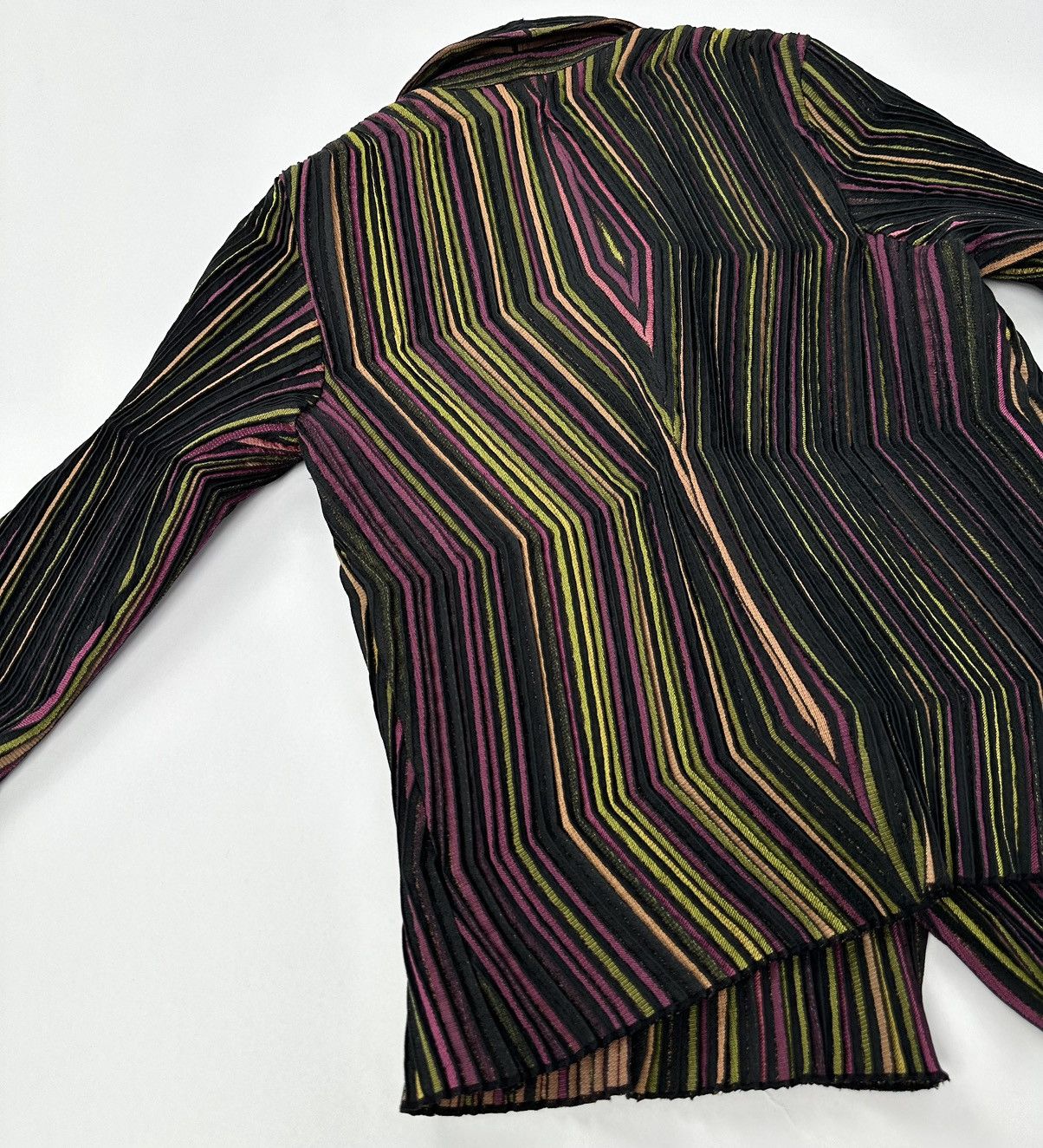 Issey Miyake Issey Miyake 3D Stretch Pleated Multi-Color Blazer Size XS / US 0-2 / IT 36-38 - 11 Thumbnail