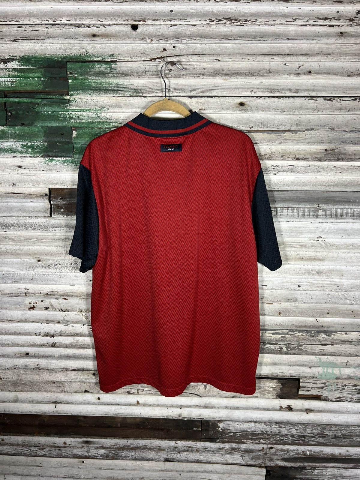 Tommy Hilfiger × Vintage Vintage Tommy Hilfiger Soccer Jersey Size US XL / EU 56 / 4 - 4 Thumbnail