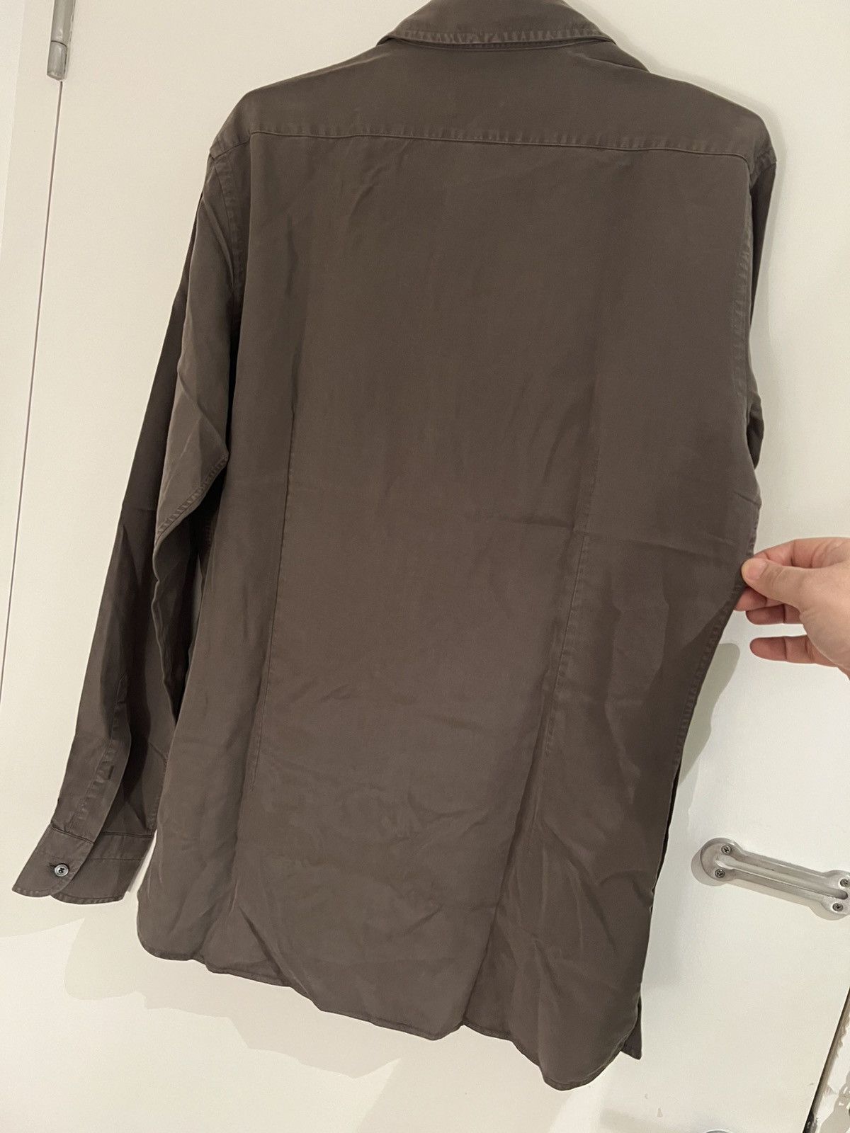 Tom Ford TOM FORD Long Sleeves Brown Shirt 15.3/4 40 100% LYOCELL Size US M / EU 48-50 / 2 - 5 Thumbnail