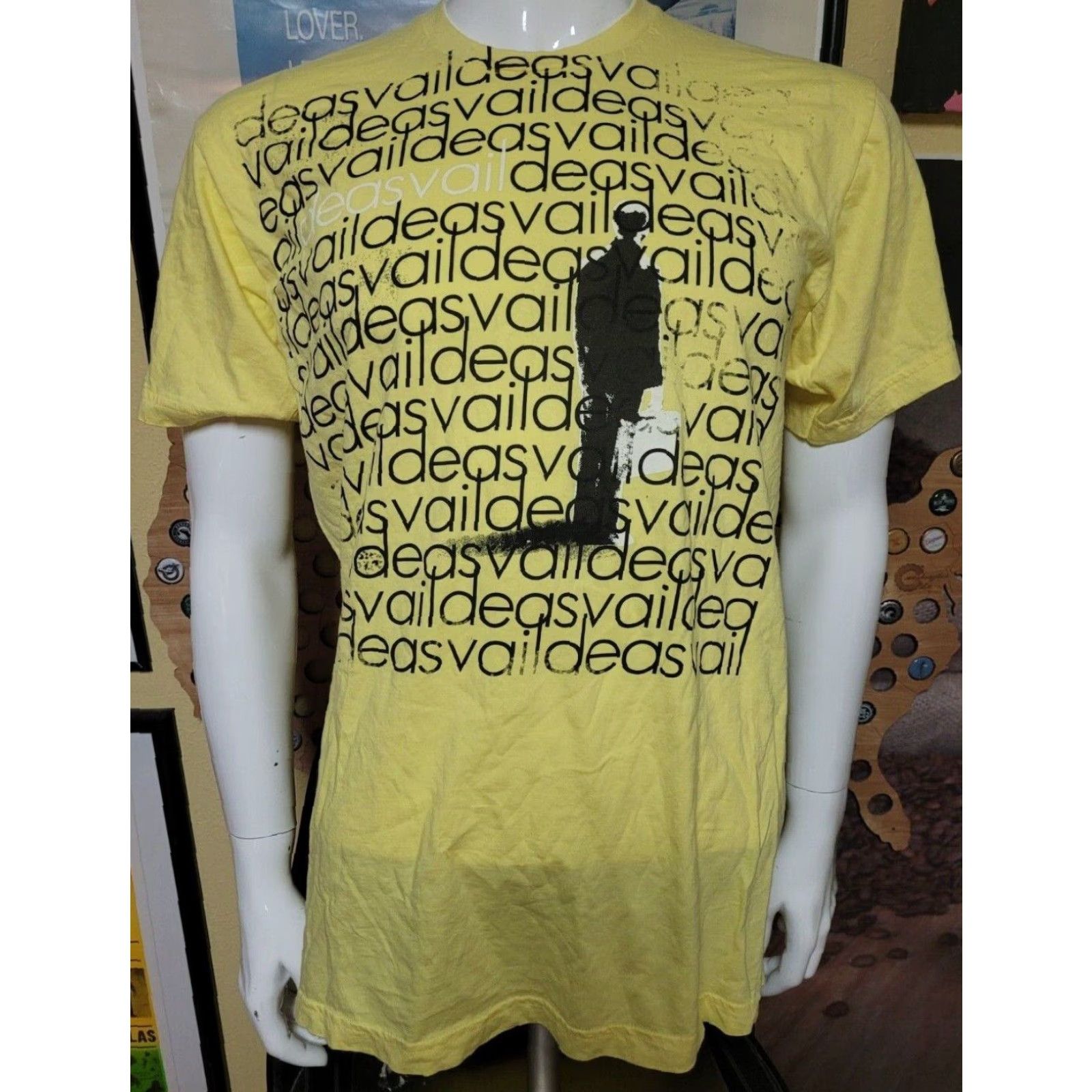 American Apparel VINTAGE Deas Vail T Shirt L American Apparel 100% Cotton Yellow Short Sleeve Graphic Tee Mens Music Size US L / EU 52-54 / 3 - 2 Thumbnail