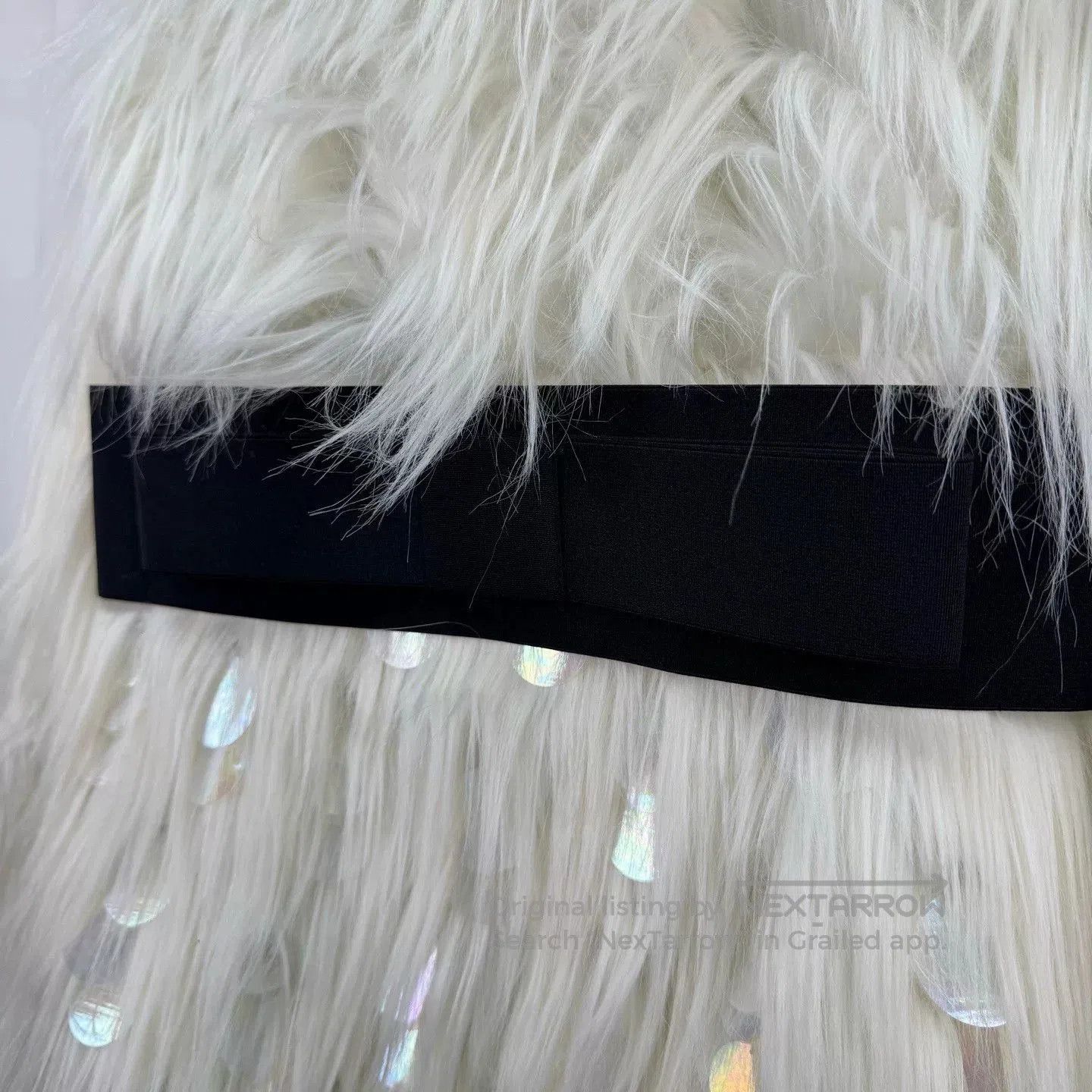 AYA MUSE Alabama Muse Sequin Rhinestone Fur Coat. Size S / US 4 / IT 40 - 5 Thumbnail