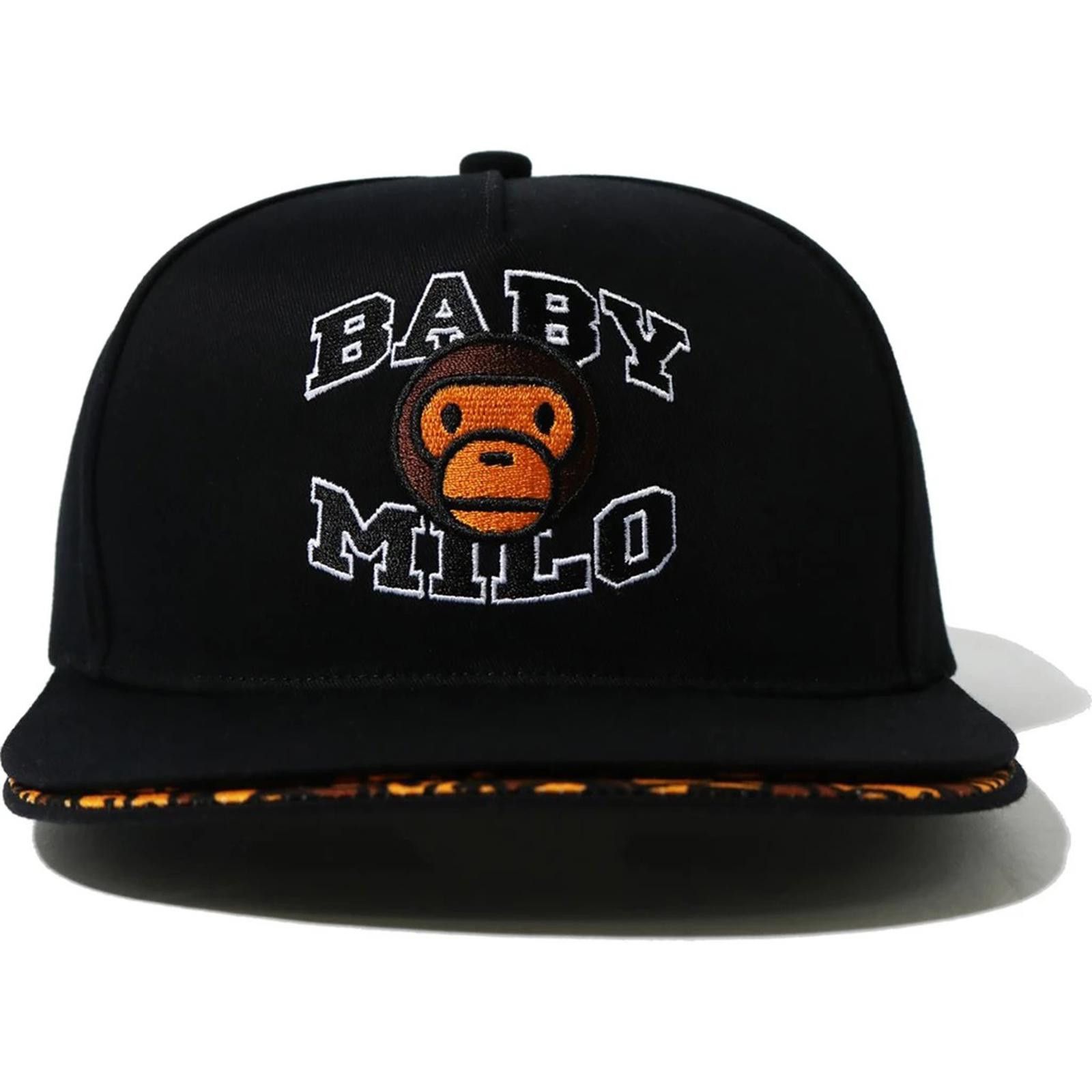 Bape BAPE x Baby Milo Snapback Hat w/ Double Brim Black All-Over Size ONE SIZE - 2 Thumbnail