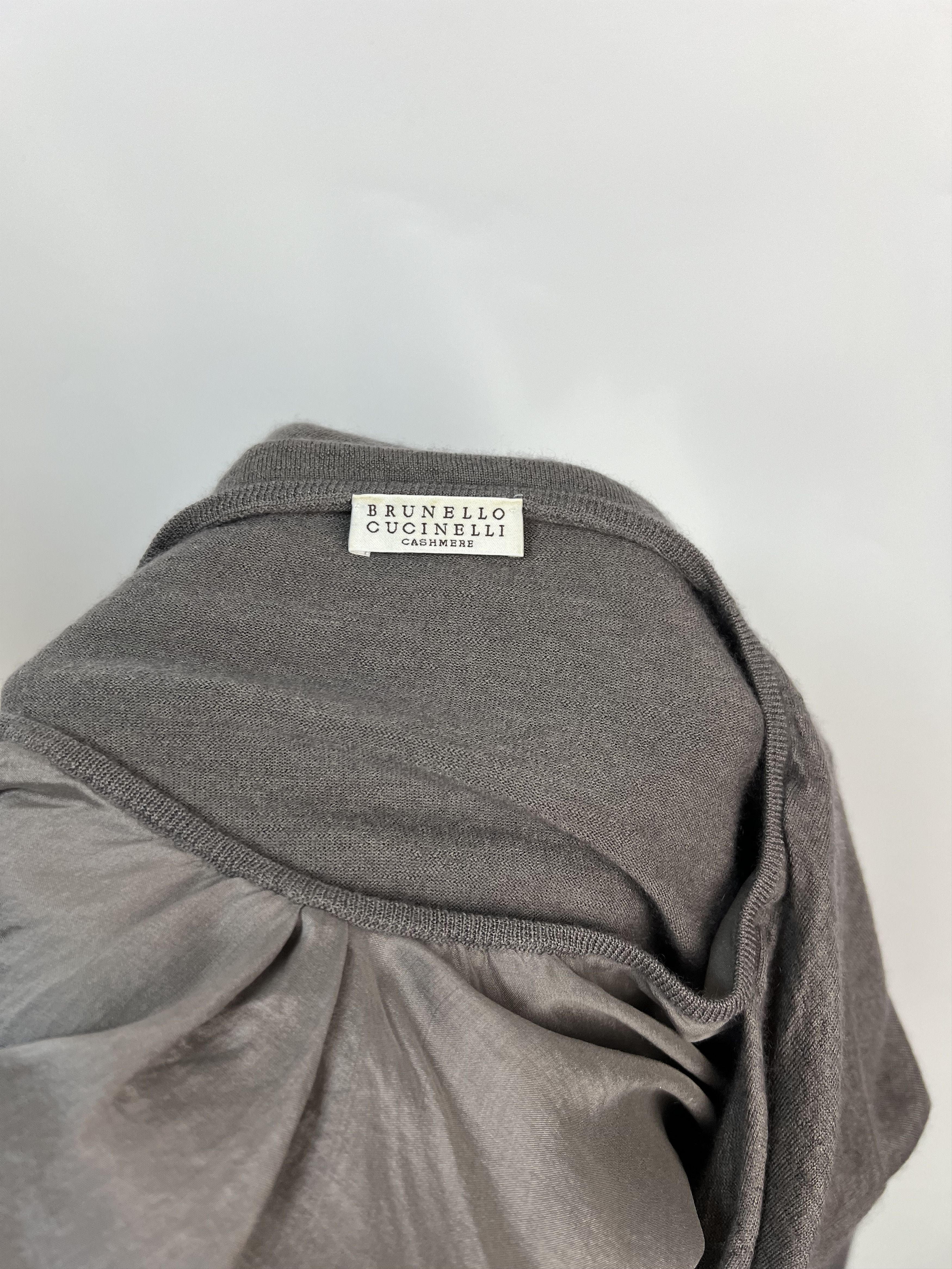 Brunello Cucinelli Brunello Cucinelli Gray Cashmere Silk Sweater Pullover Size M / US 6-8 / IT 42-44 - 11 Thumbnail