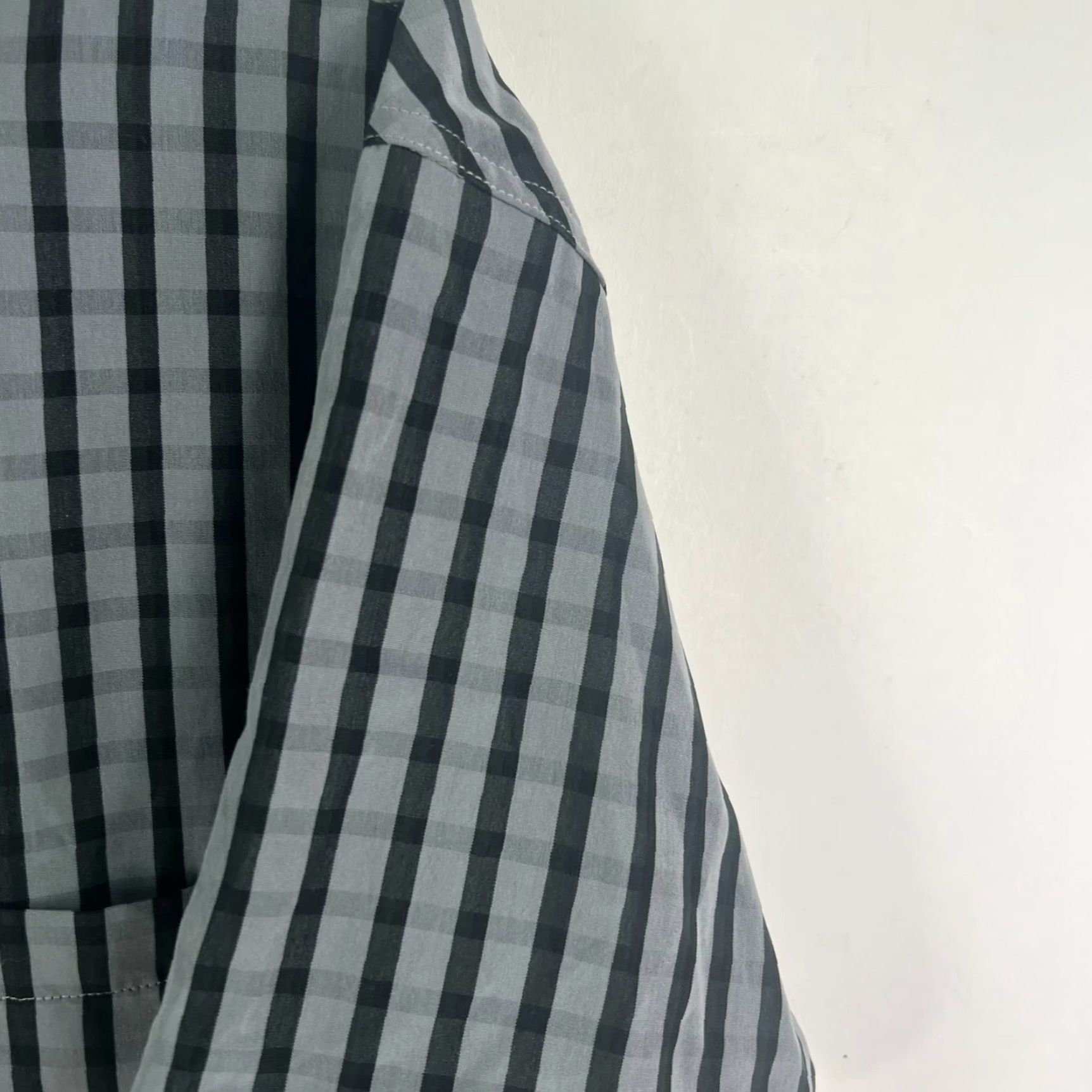CO Drill Clothing Co Striped Short Sleeve Button-Up Shirt Mens 2XL Gray Shirt Casual 90s Beach Classic Athletic Fit Pockets Embroidered Button-Up Size US XXL / EU 58 / 5 - 2 Thumbnail