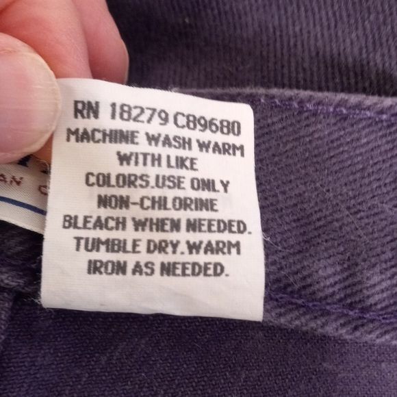 Arizona Jean Co. Arizona 15L Jeans Womens Purple Denim High Waisted 100% Cott Size 33" - 12 Thumbnail