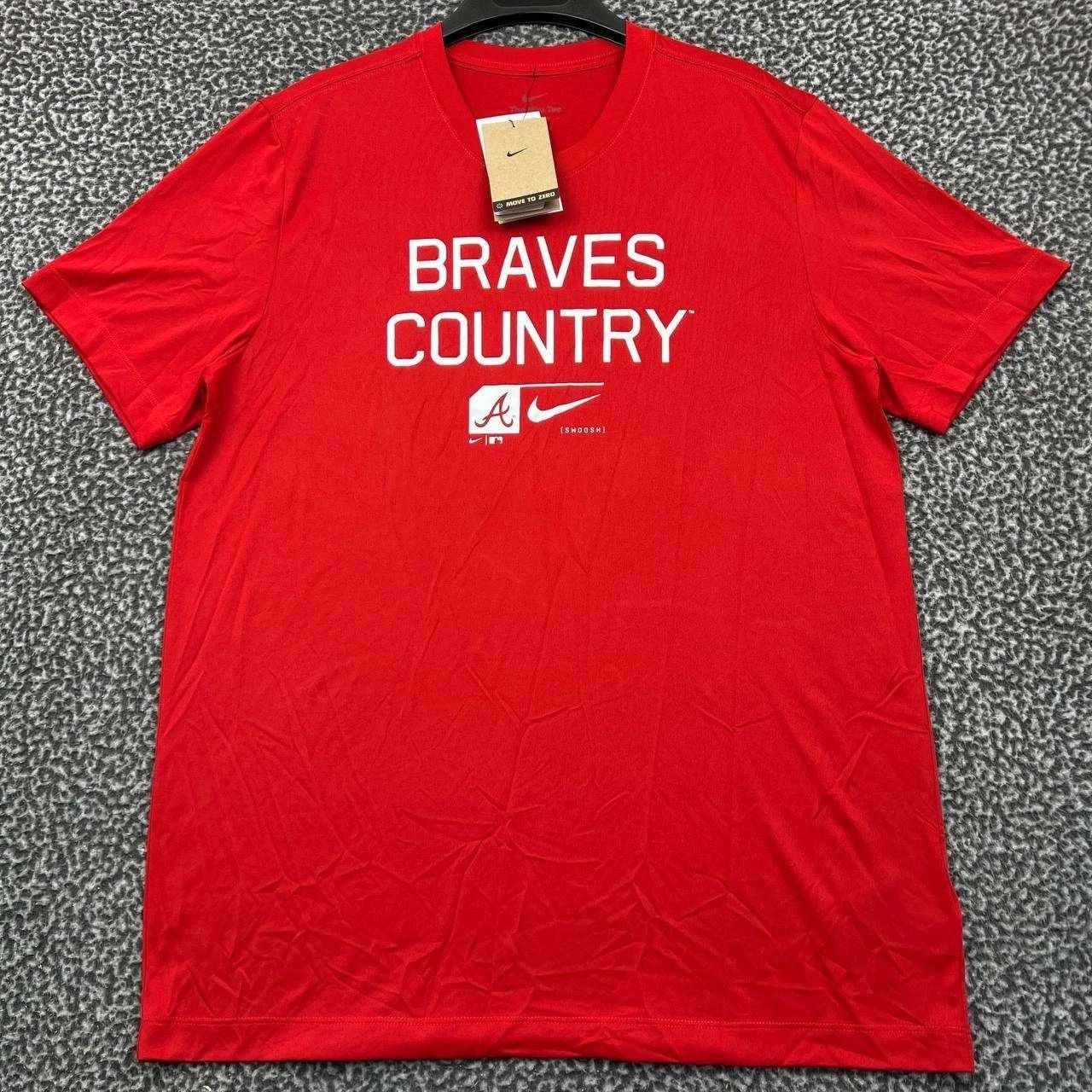 Nike Nike Dri-Fit Shirt Men Red Atlanta Braves MLB Crew Neck L Size US L / EU 52-54 / 3 - 1 Thumbnail