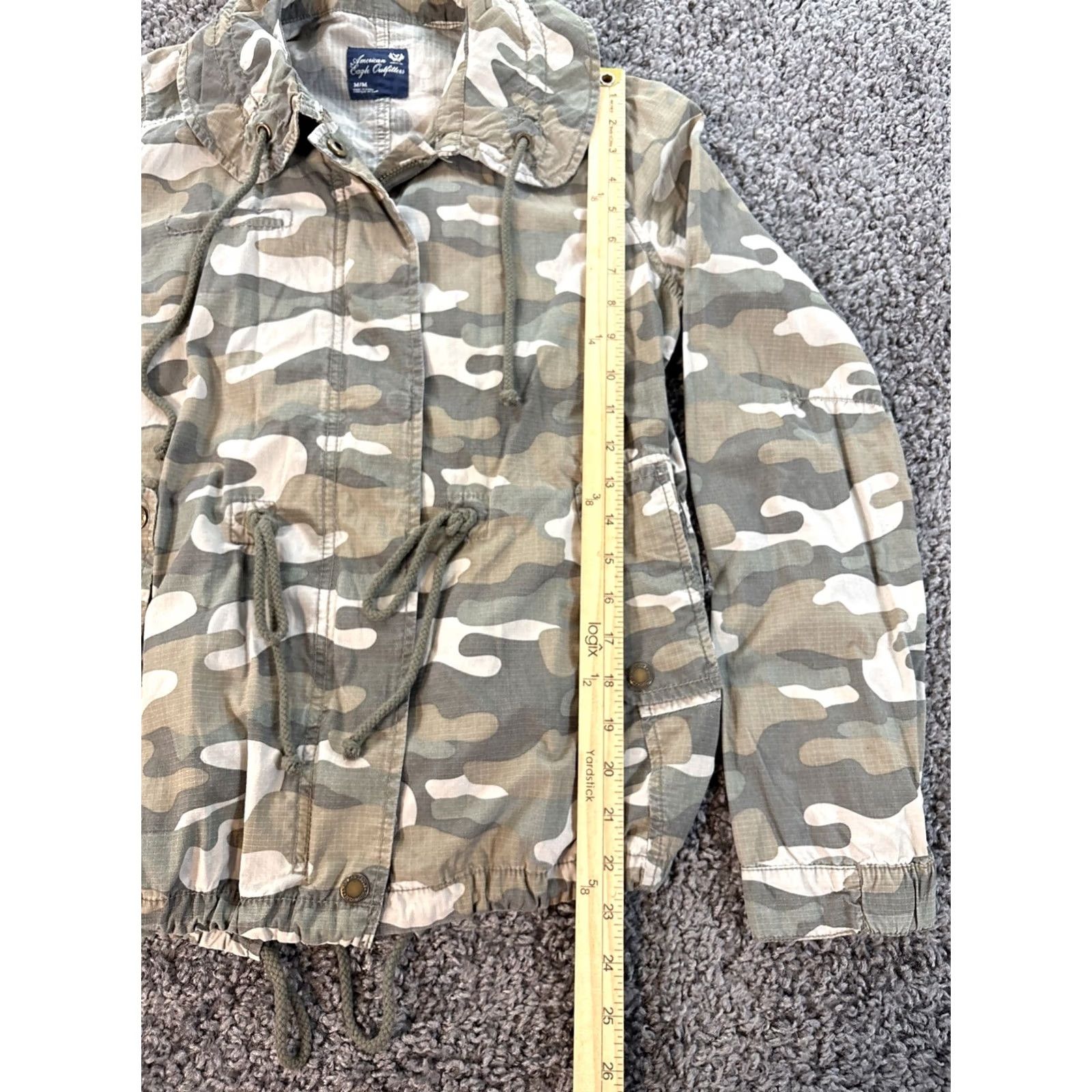 American Eagle Outfitters VINTAGE American Eagle Outfitters Jacket Womens M Brown Camouflage Cargo Bomber Military 90s Canvas Cotton Mid-Length Womens Size M / US 6-8 / IT 42-44 - 2 Thumbnail