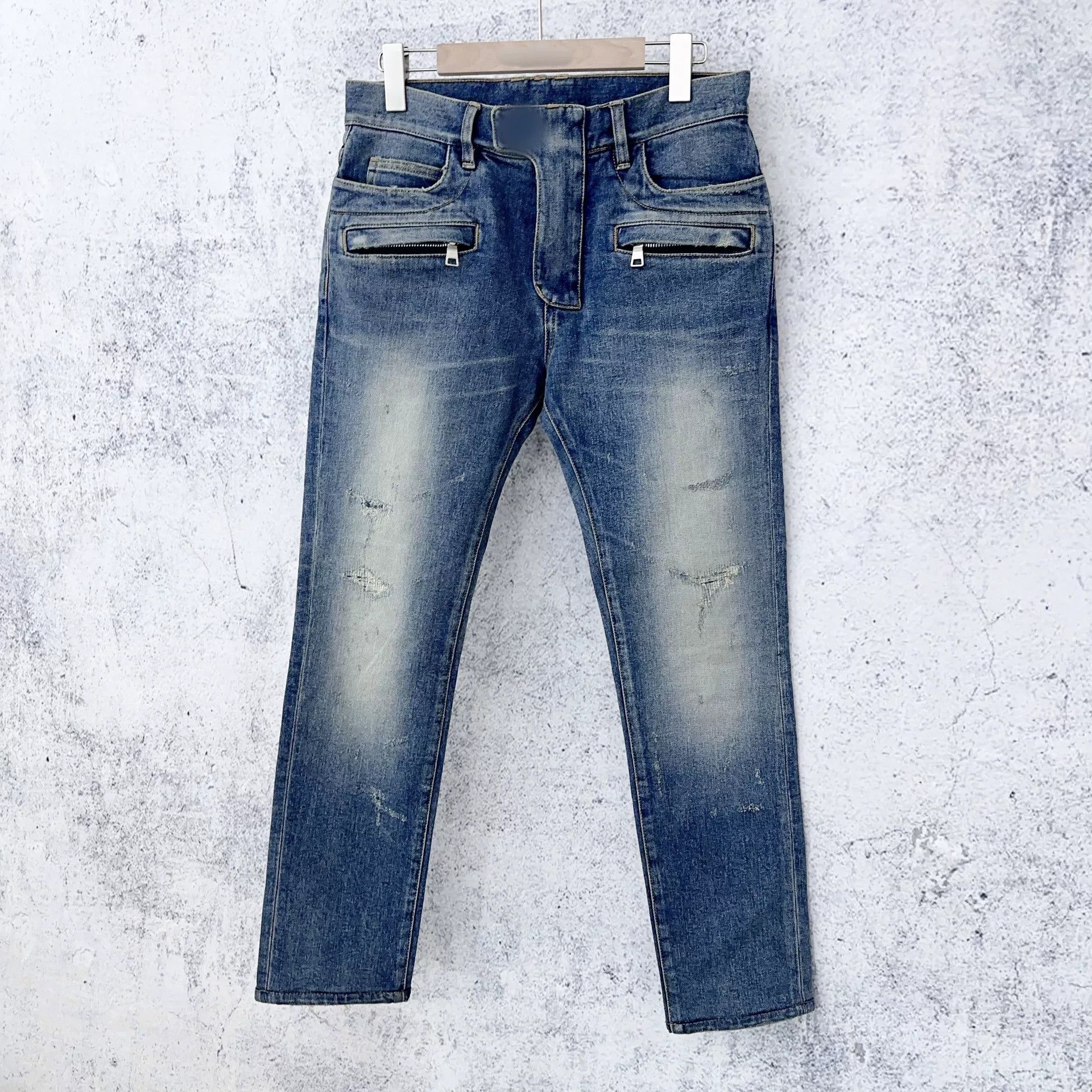 Balmain BALMAIN Blue Zip Jeans Size 28 Size US 28 / EU 44 - 1 Thumbnail
