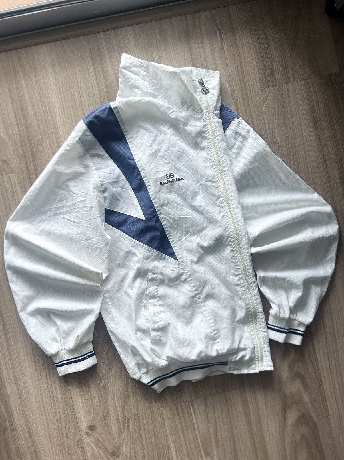 💥VINTAGE Balenciaga Paris Sporty Windbreaker Jacket