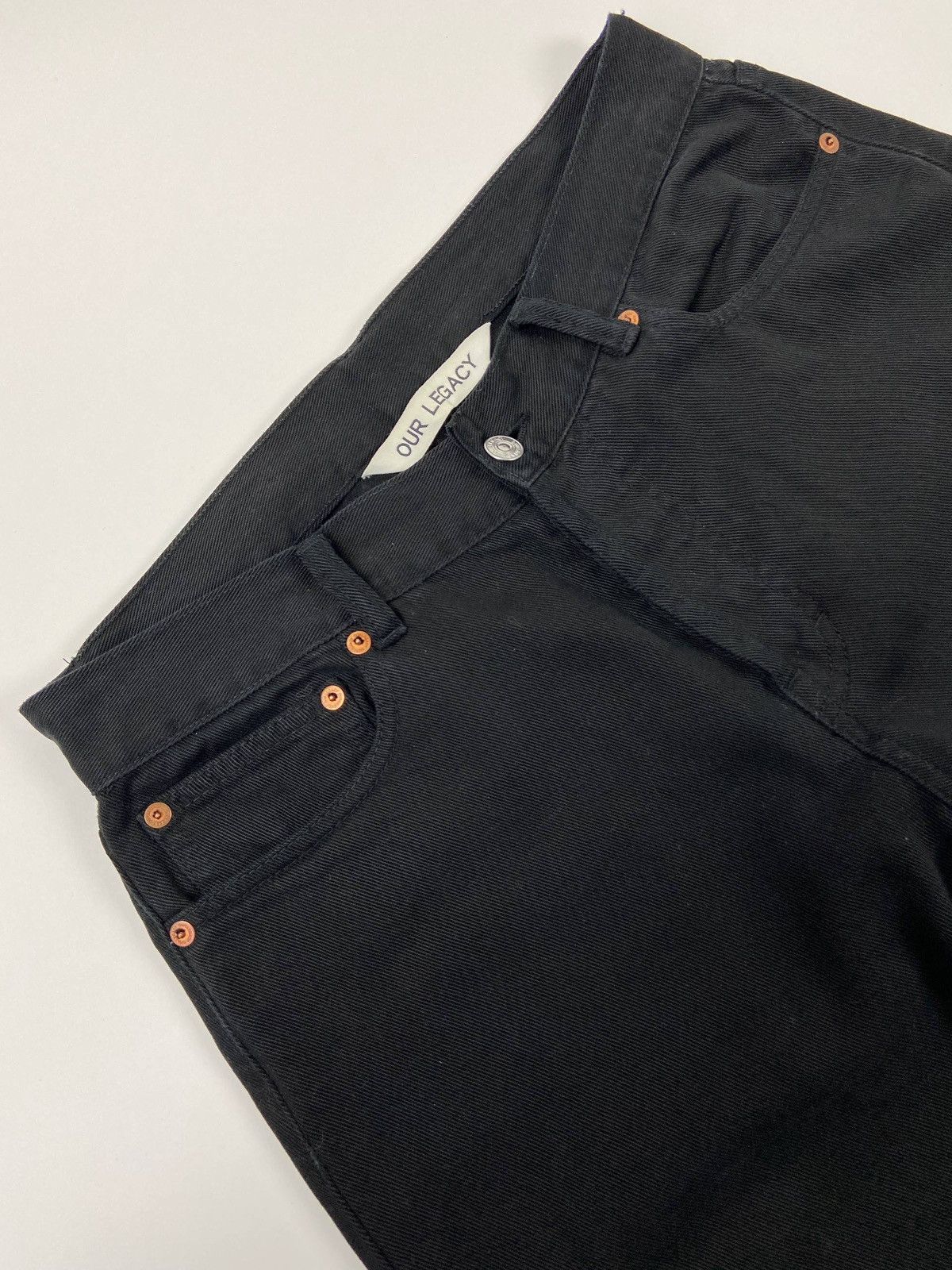 Our Legacy First Cut Black Straight Fit Made in Portugal 🇵🇹 Denim Pants Size US 33 - 3 Thumbnail