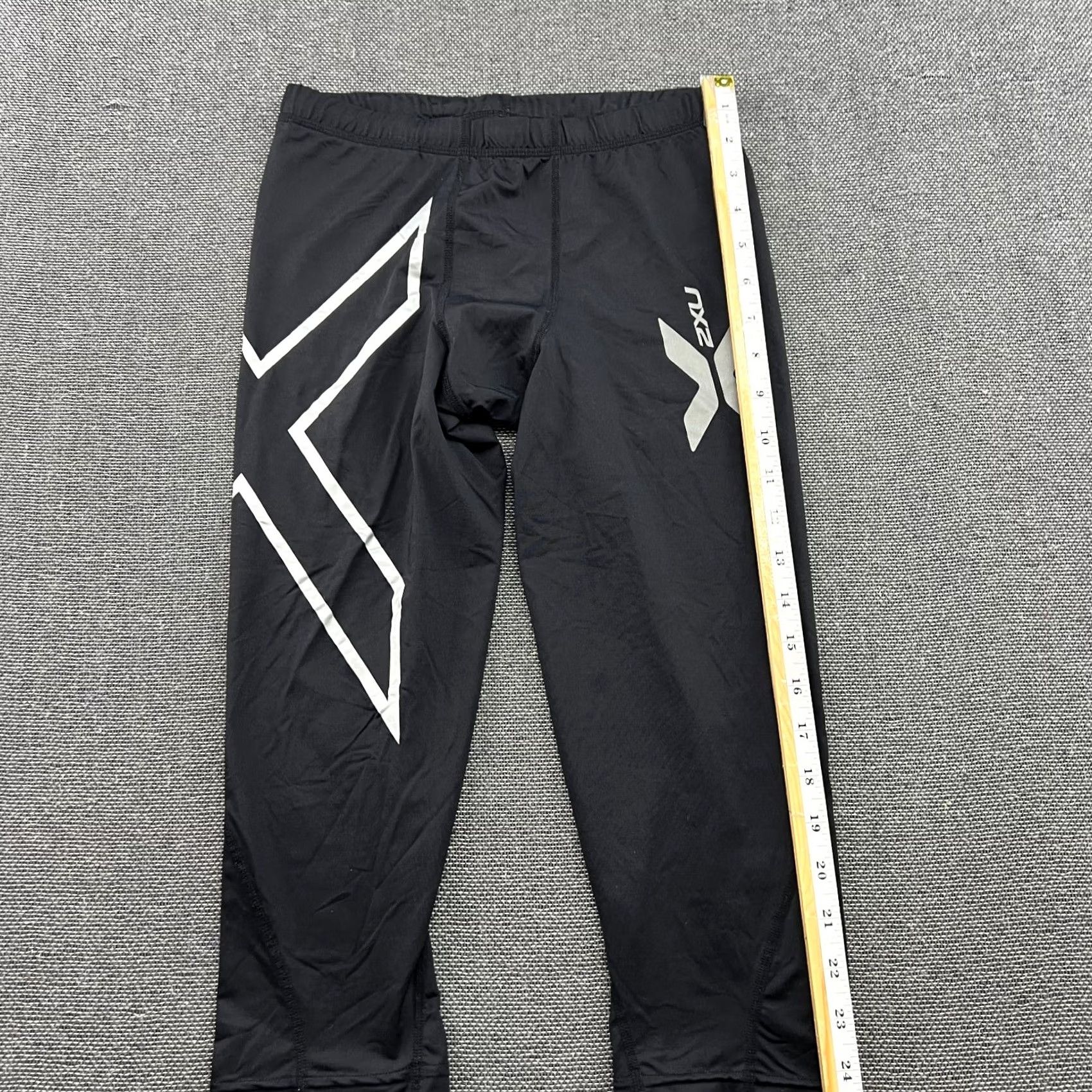 2XU 2XU Mens 7/8 Compression Pants Sport Spandex Elite Black Tights Capri Small Size US 29 - 3 Thumbnail