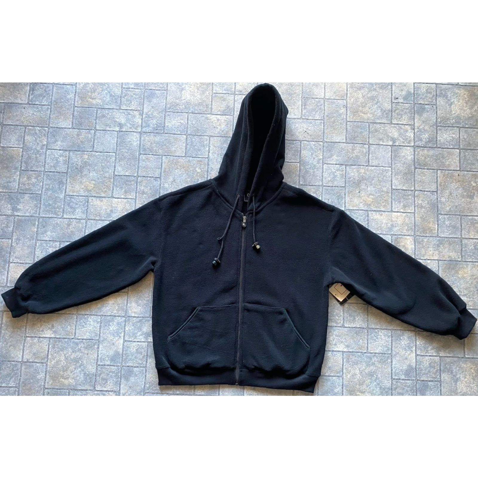 Vintage NWT Coaco New York Fleece Jacket Women’s Black Hooded, M, Regular Size, Jacket, Women, Polyester, Coat Size M / US 6-8 / IT 42-44 - 2 Thumbnail