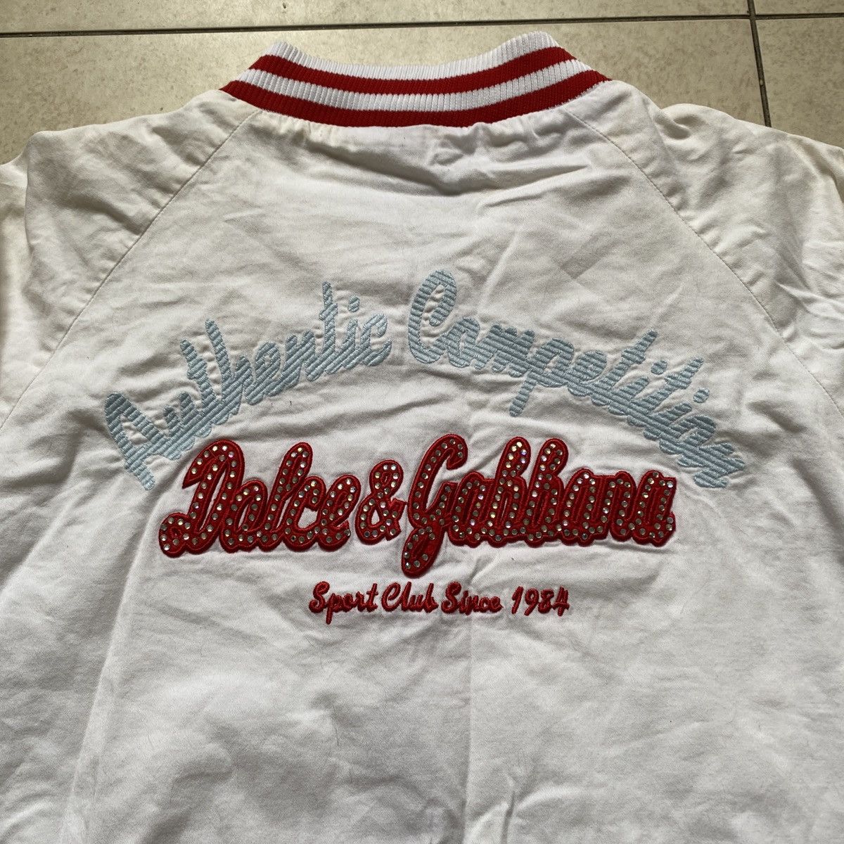 Dolce & Gabbana Dolce Gabbana Embellished Big Logo Varsity Bomber Jacket y2k Size L / US 10 / IT 46 - 3 Thumbnail