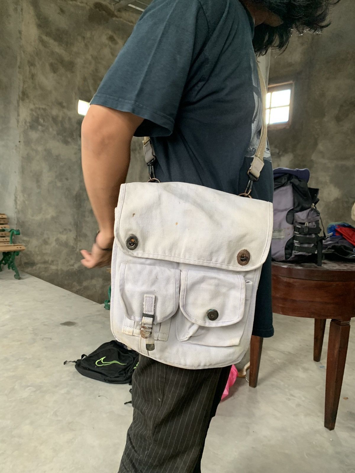 Japanese Brand Vintage Japanese Brand Style Military Shoulder Bag Size ONE SIZE - 8 Thumbnail