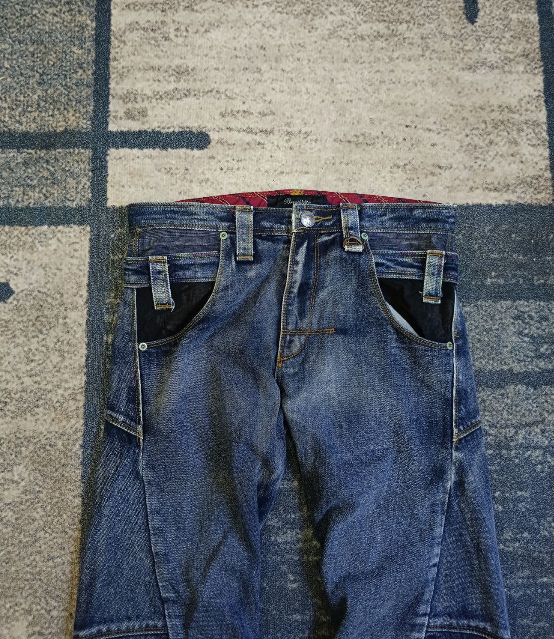 Japanese Brand SICK 🔥TWIST DOUBLE WAIST BREATHMINT DENIM PANTS Size US 30 / EU 46 - 4 Thumbnail