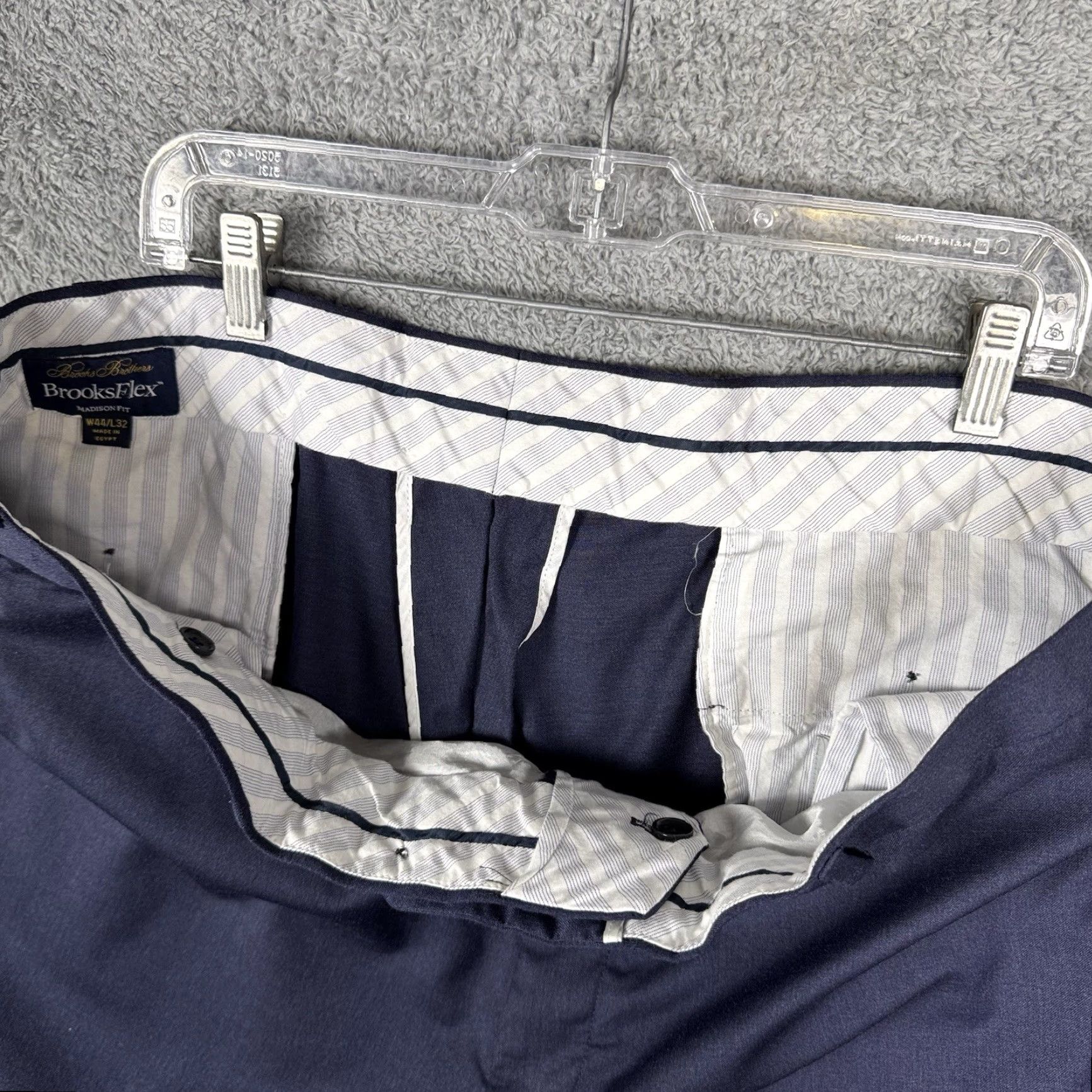 Brooks Brothers Brooks Brothers Dress Pants Mens 42x32 BrooksFlex Madison Reda Flexo Wool Slacks Pants Dress Slim Tapered Blue 42 Mens Slacks Size US 44 / EU 60 - 6 Thumbnail