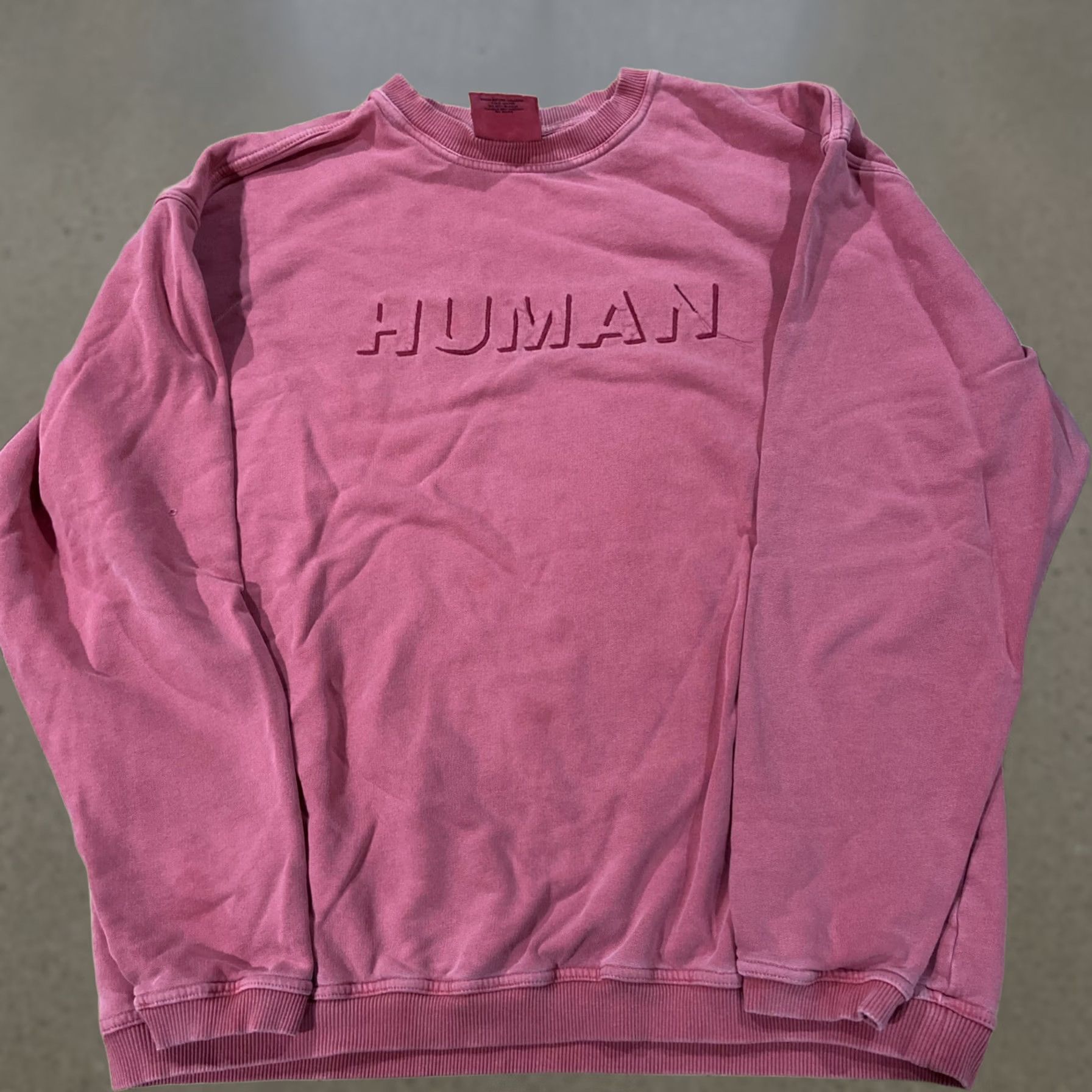 Anvil VINTAGE Anvil Sweatshirt Crewneck Red 1990s Large Cotton Thick Faded Size L / US 10 / IT 46 - 1 Thumbnail