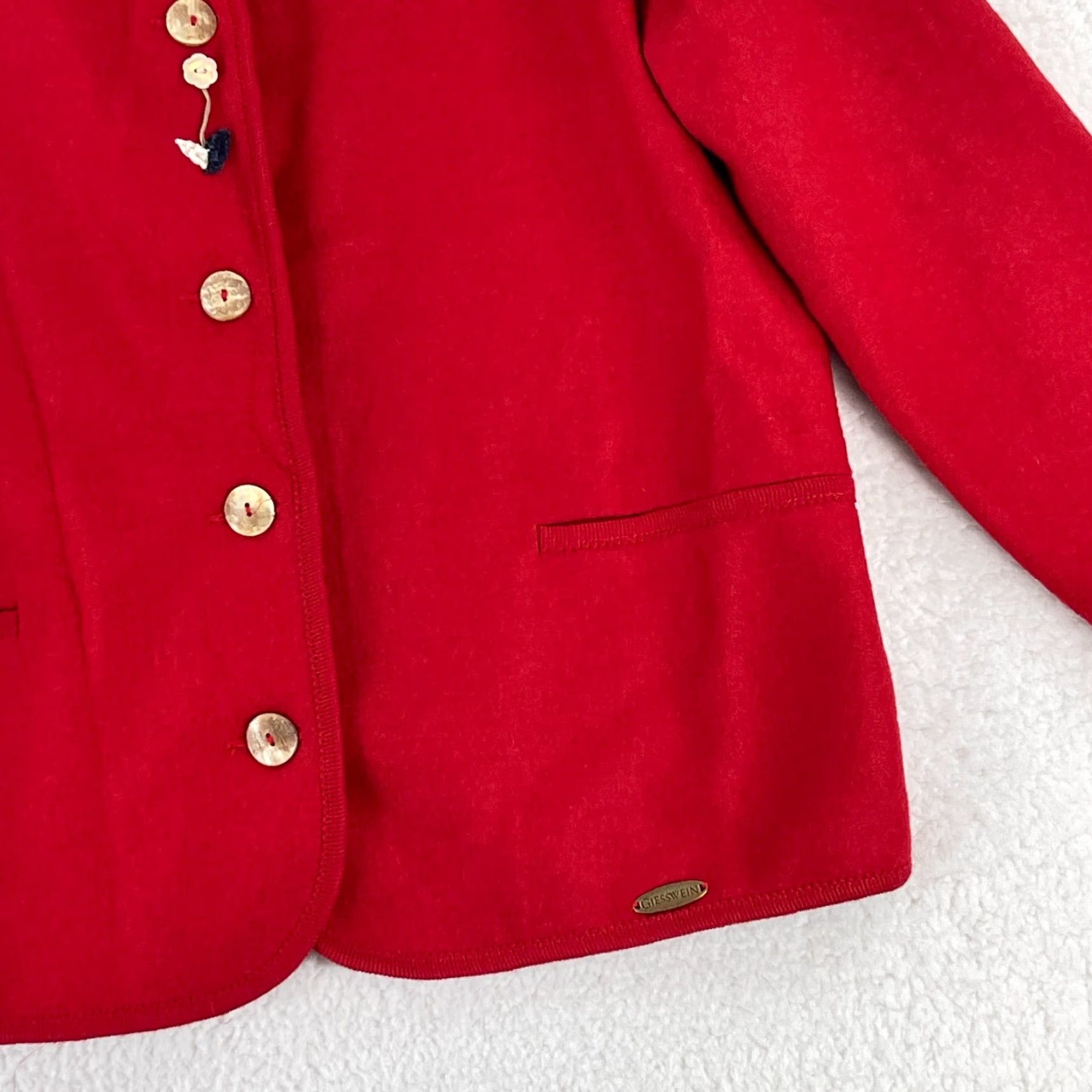 Vintage Giesswein Austria Red Button-Front Jacket Womens 100% Wool VTG Size 12 Size XL / US 12-14 / IT 48-50 - 6 Thumbnail