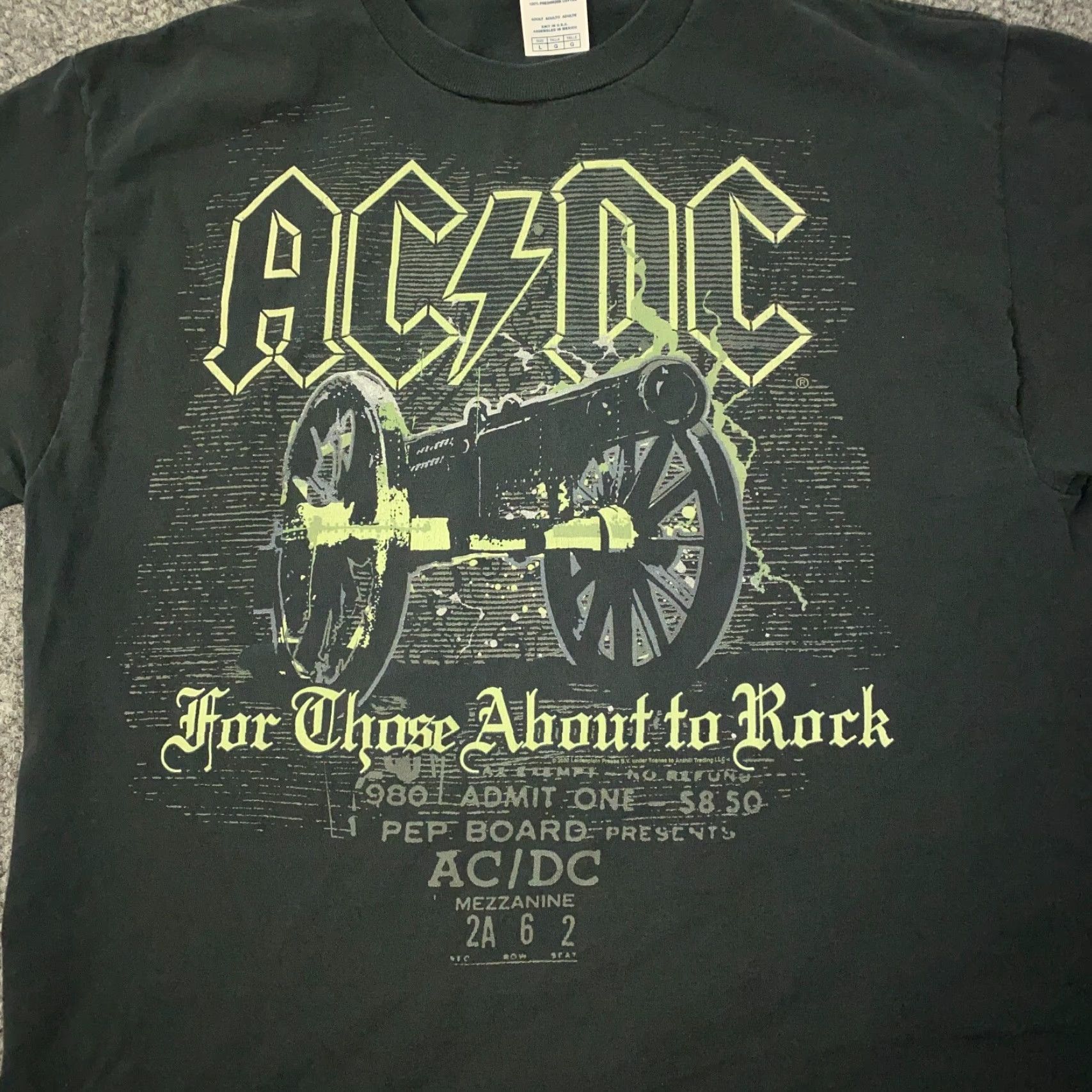 Delta AC/DC Shirt Mens Large Black For Those About To Rock Tee Rock Concert 2006 Size US L / EU 52-54 / 3 - 2 Thumbnail
