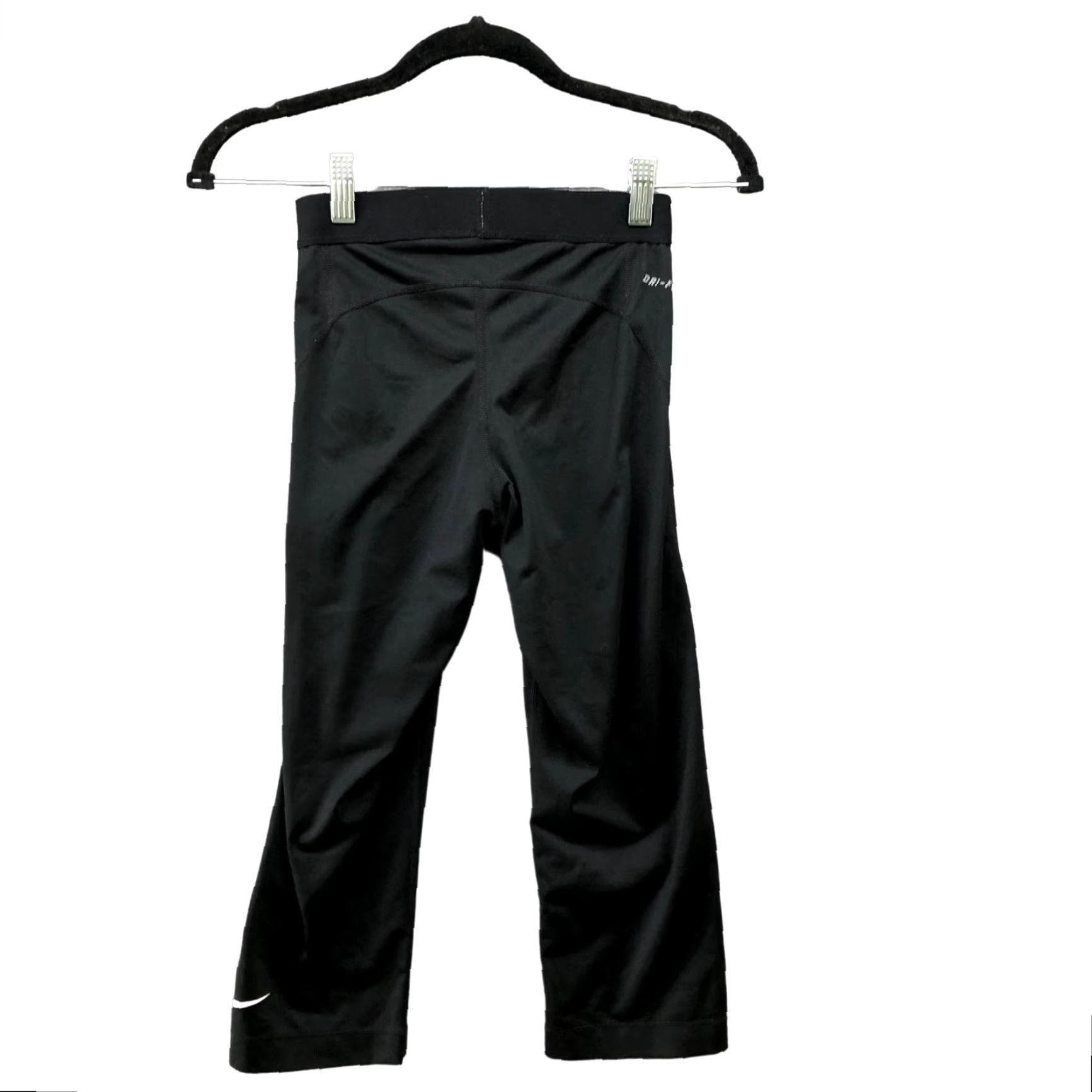 Nike Nike Pro Workout Leggings Cropped Capri Womens XS Black Dri-fit Gym Active Yoga Size 26" / US 2 / IT 38 - 2 Thumbnail