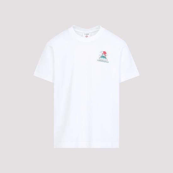 Tシャツ・カットソー CASABLANCA Men T-shirt White 1 MPF25JTS001 04 Casablanca CASABLANCA Men T-Shirts MPF25 JTS 001 04 MONTAGNE