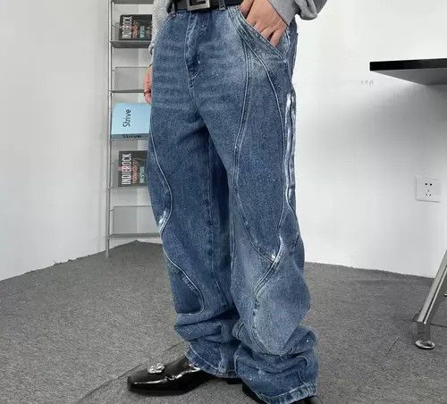 image of Vintage Retro Punk Pants in Denim, Men's (Size 31)